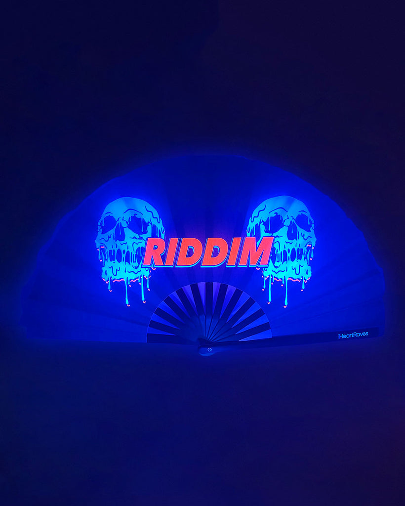 Riddim Squad Skull Hand Fan-Black/Red/White-Regular-UV--Model---S