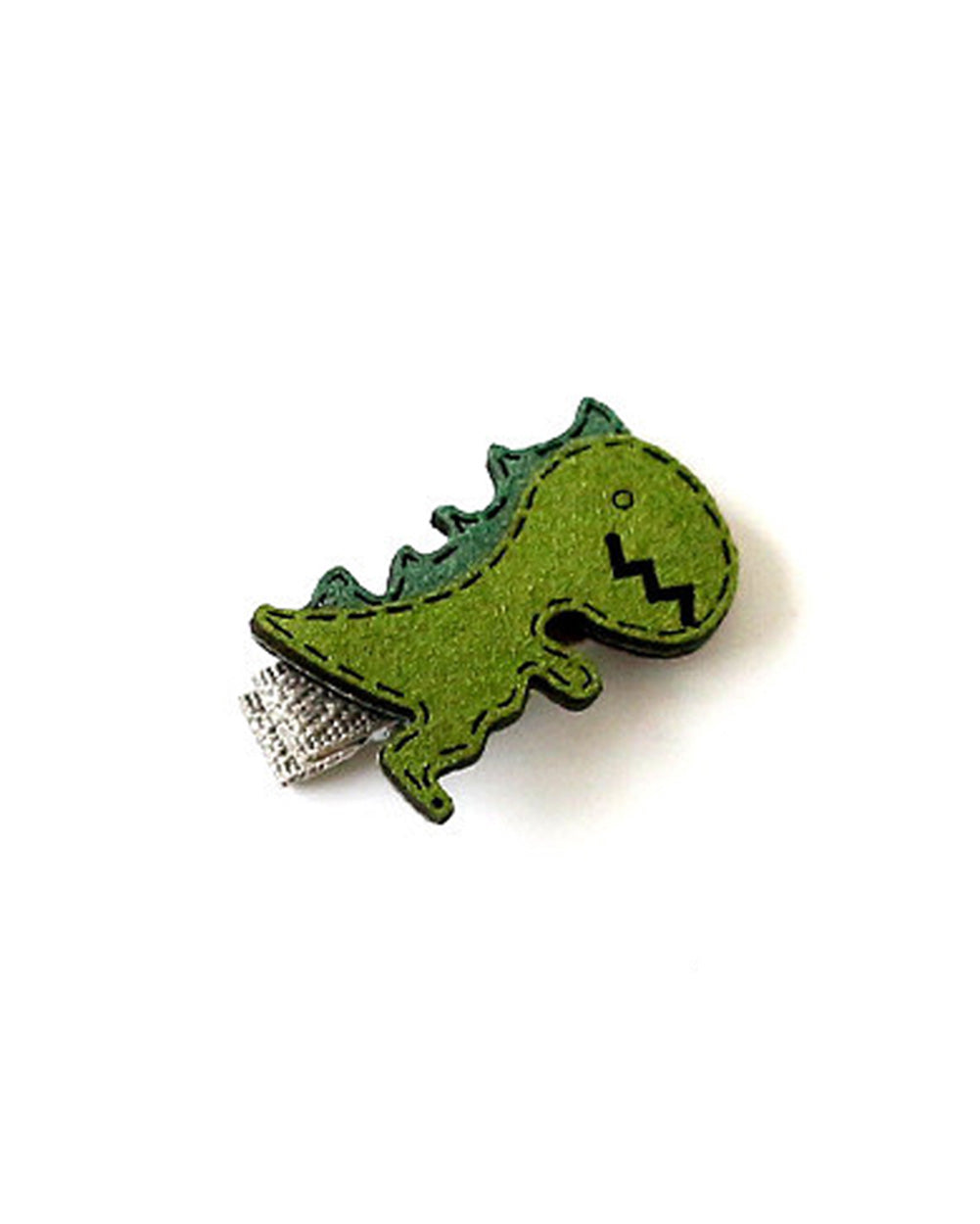 Dino BB Pair Hair Clips-Green-Mock