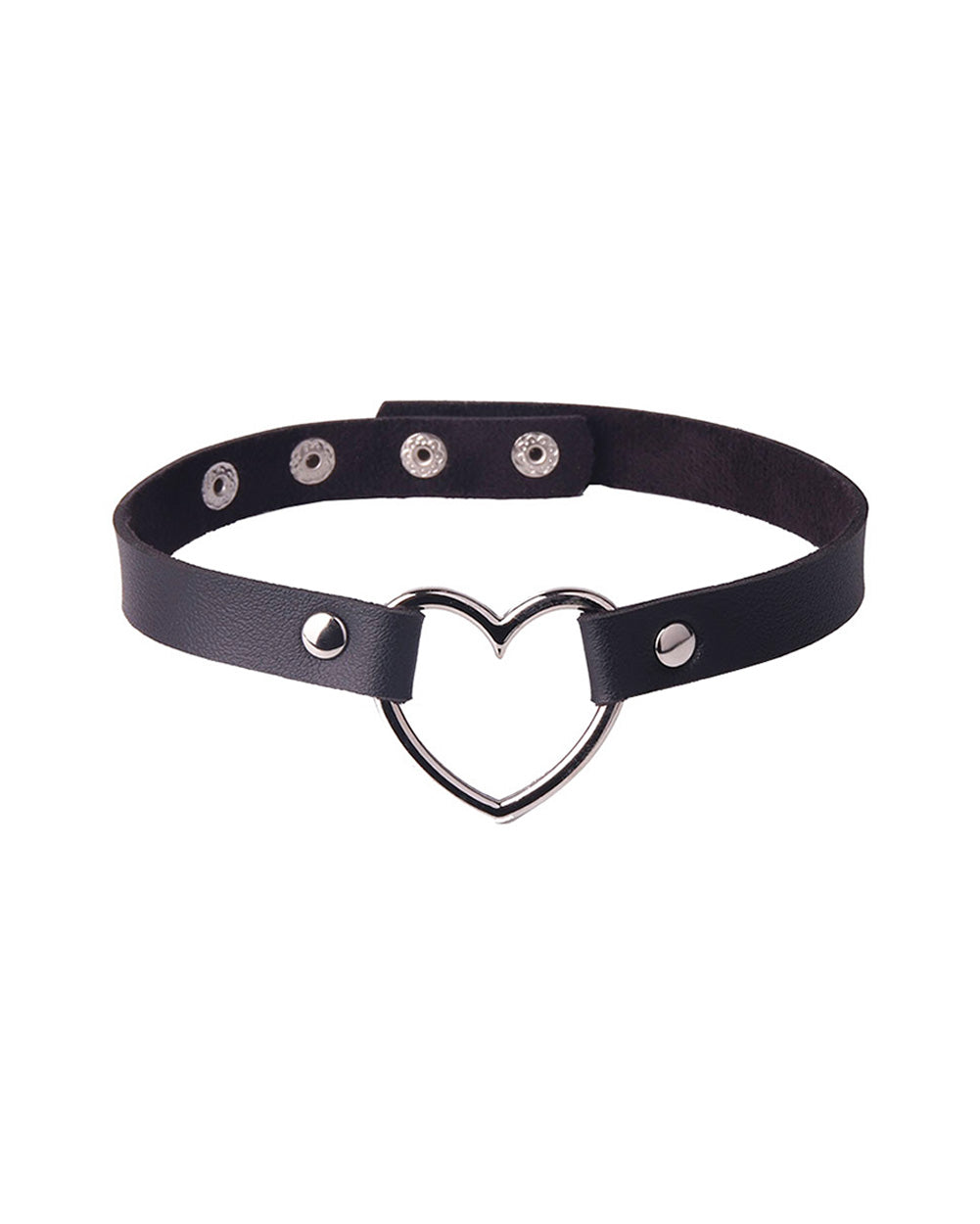 Hot Shot Heart Choker-Black-Regular-Front 2--Model---S