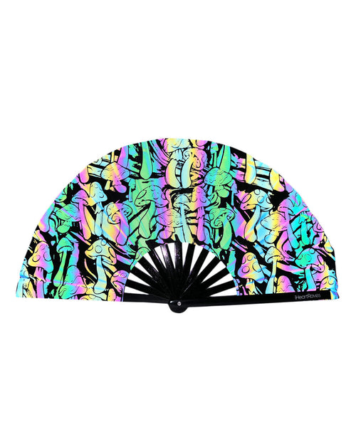 Fantastic Fungi Rainbow Reflective Hand Fan – iHeartRaves