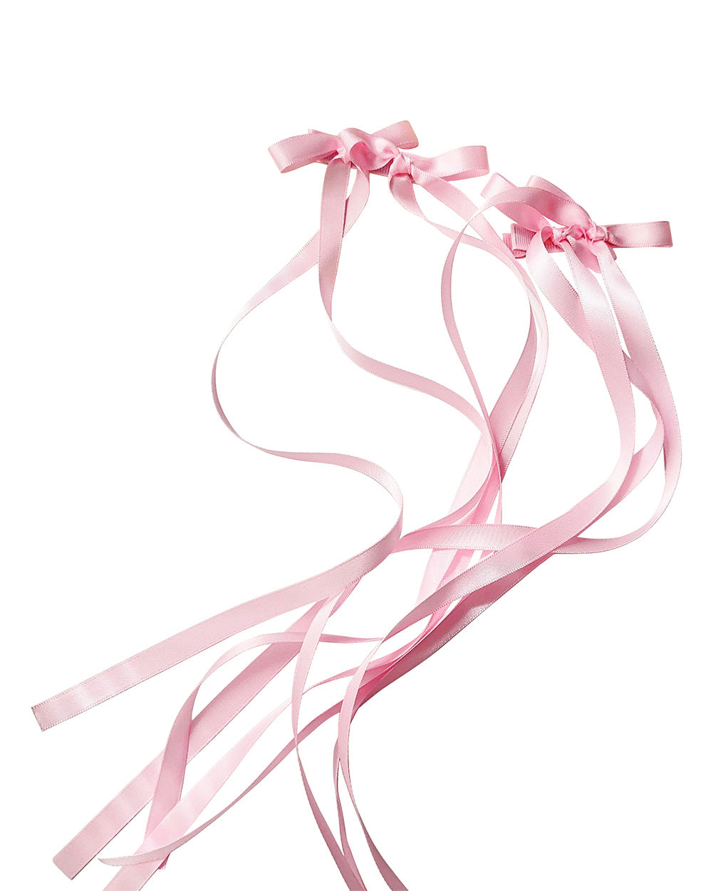 Baby Doll Ribbon Hair Clip-Baby Pink-Front--SIlvia---1X