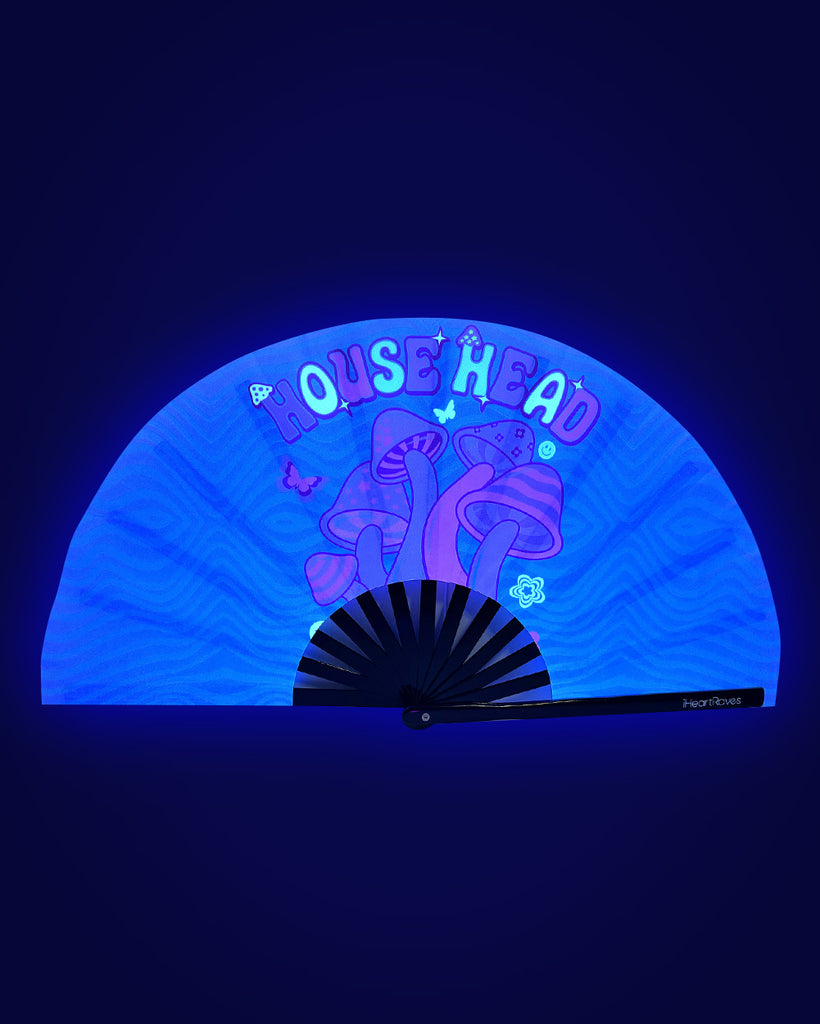 Proud House Head Hand Fan-Blue/Pink-Regular-Glow--Model---S