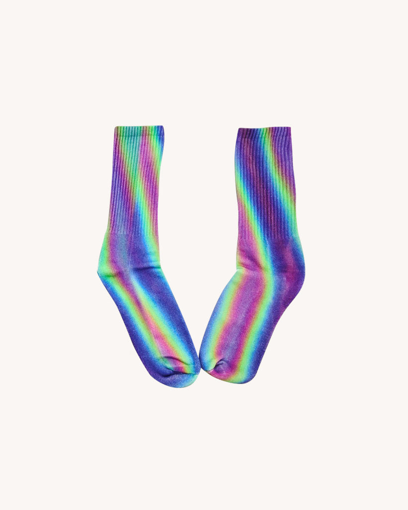 Alison Wonderland x iHR FMU 2-Pack Socks-Rainbow-Regular-Front 5--Model---S