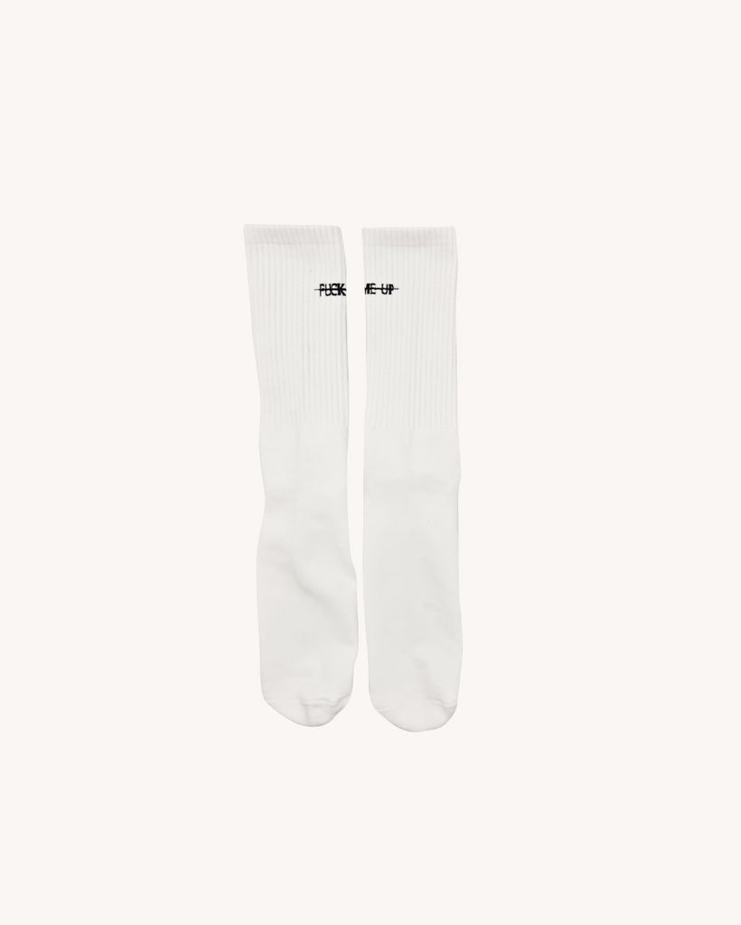 Alison Wonderland x iHR FMU 2-Pack Socks-Rainbow-Regular-White Front 4--Model---S