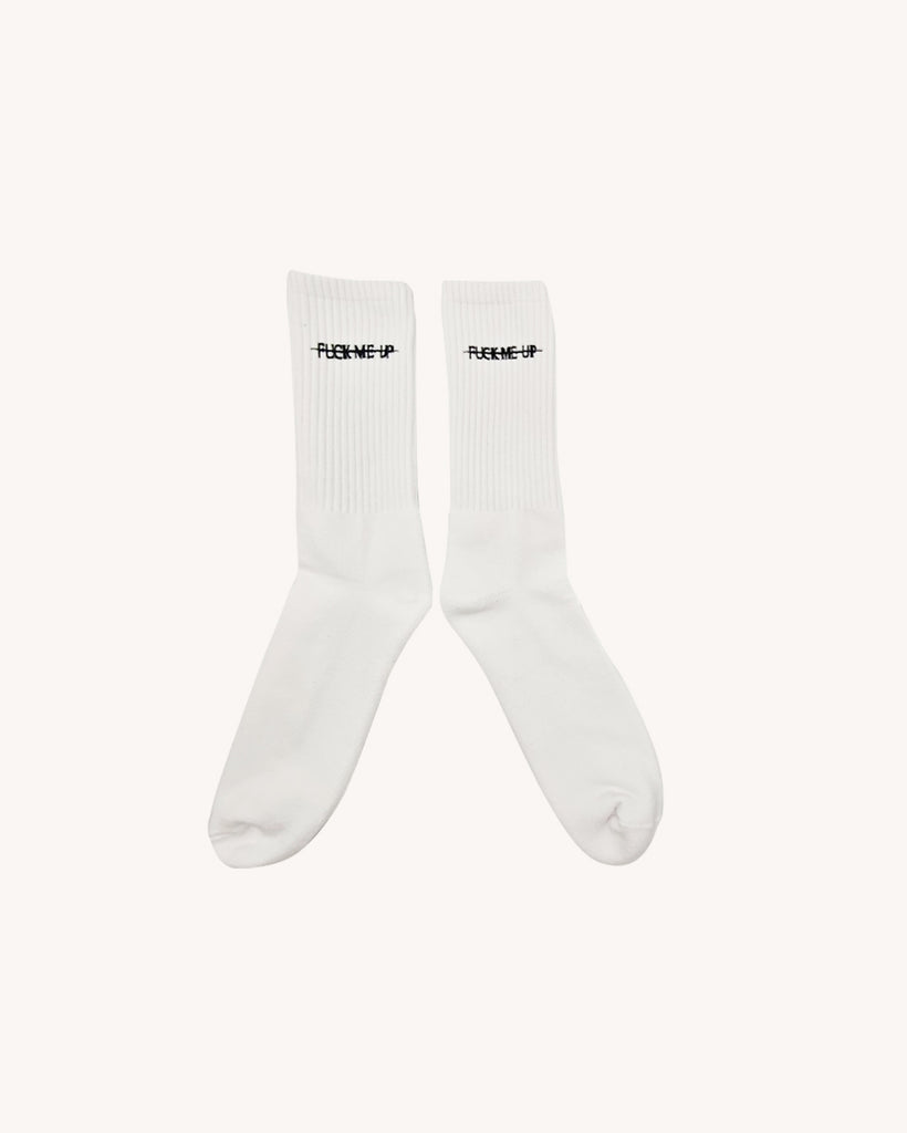 Alison Wonderland x iHR FMU 2-Pack Socks-Rainbow-Regular-White Front 5--Model---S