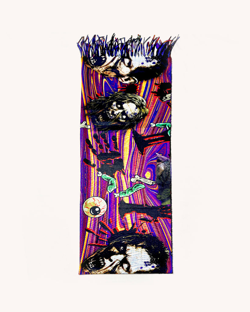 Eternal Decay Zombie Pashmina-Black/Purple-Regular-Front--Model---S