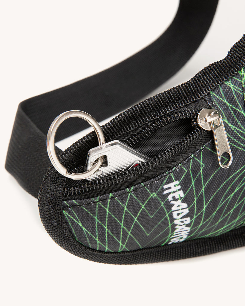 Break Ya Neck Headbanger Shoulder Pack with Anti-Theft Back Pocket-Black/Green/White-Curve1-Detail3--Nicole---1X