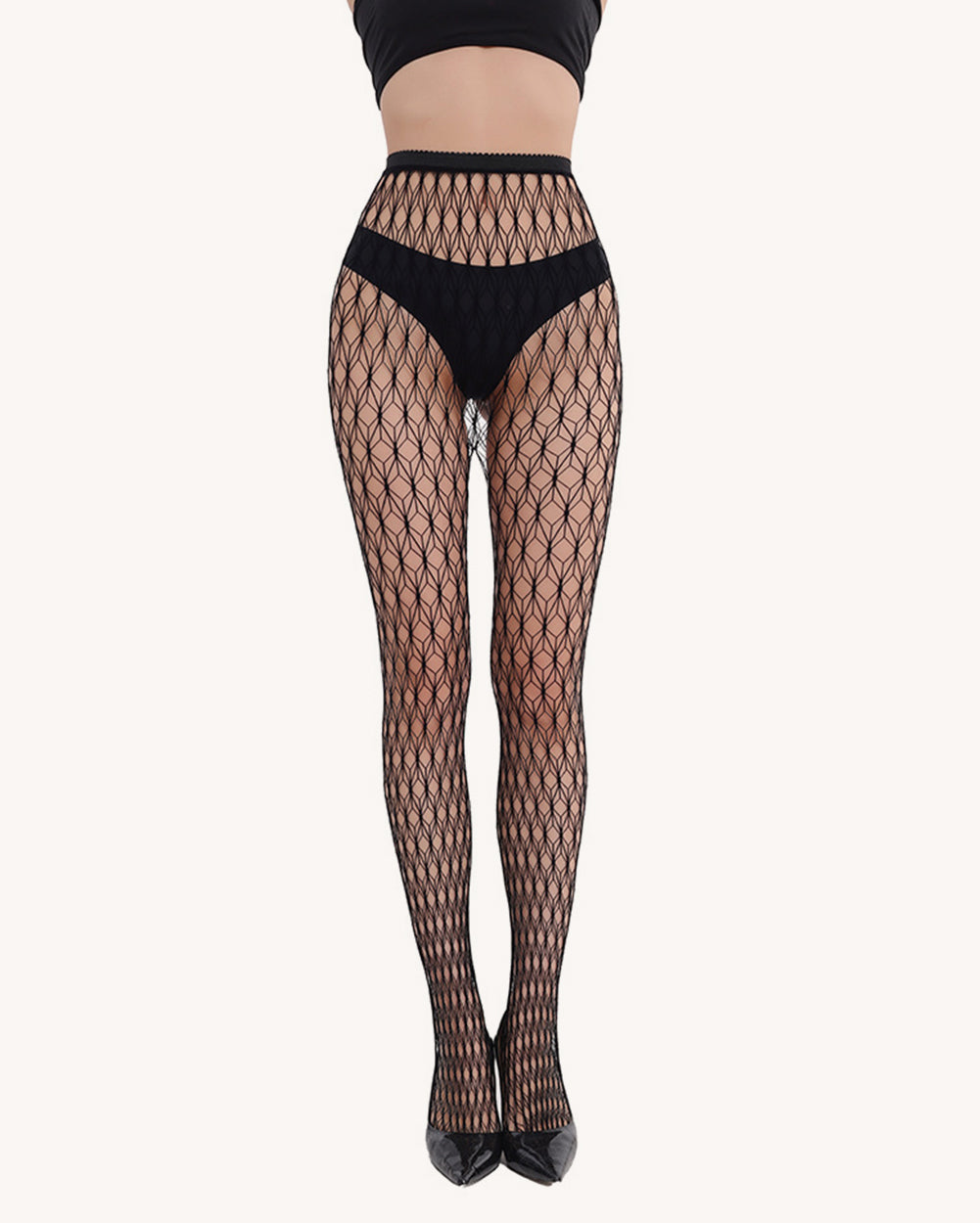 Midnight Matrix Geometric Lines Tights - Image 31581909024951