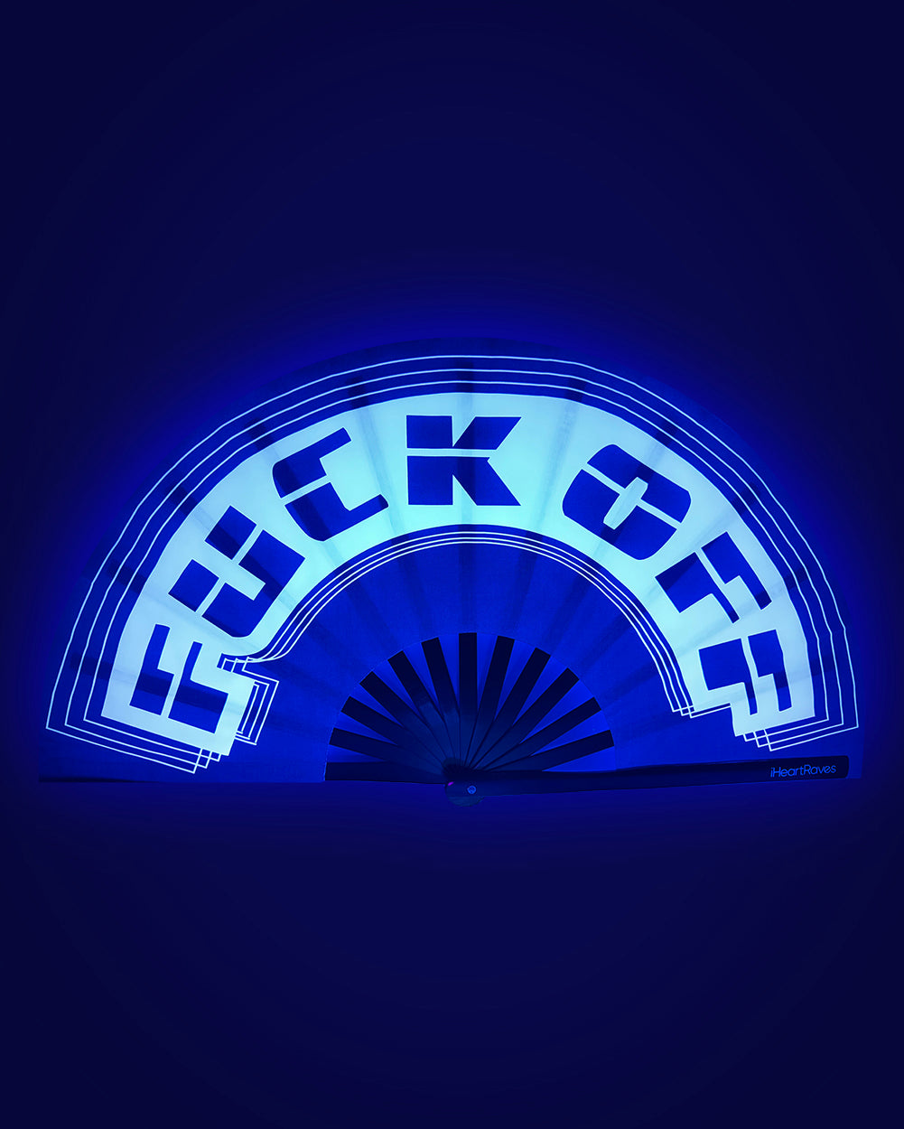 Fuck Off UV Reactive Hand Fan - Image 1