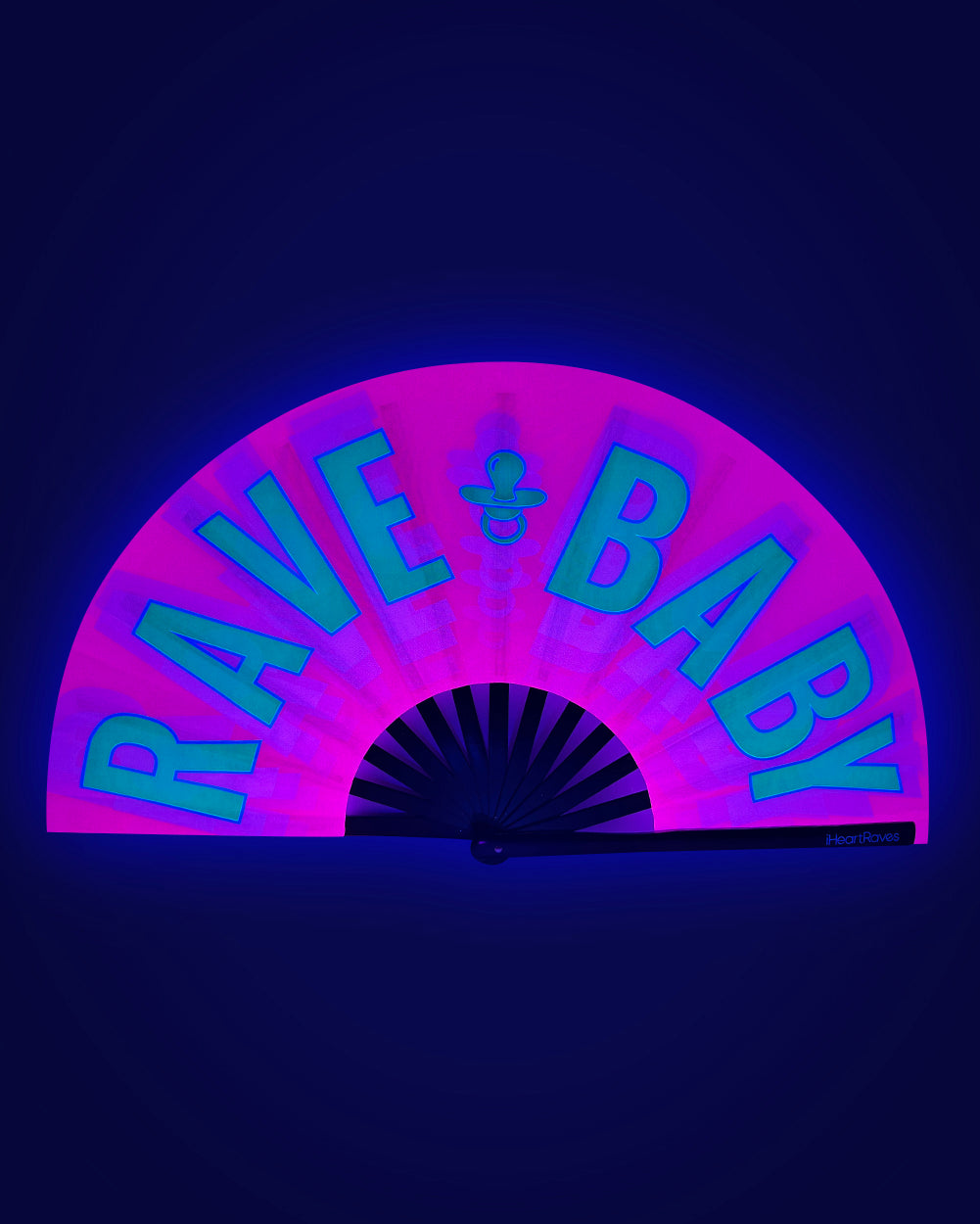 Rave Baby UV Reactive Hand Fan - Image 31734357819575