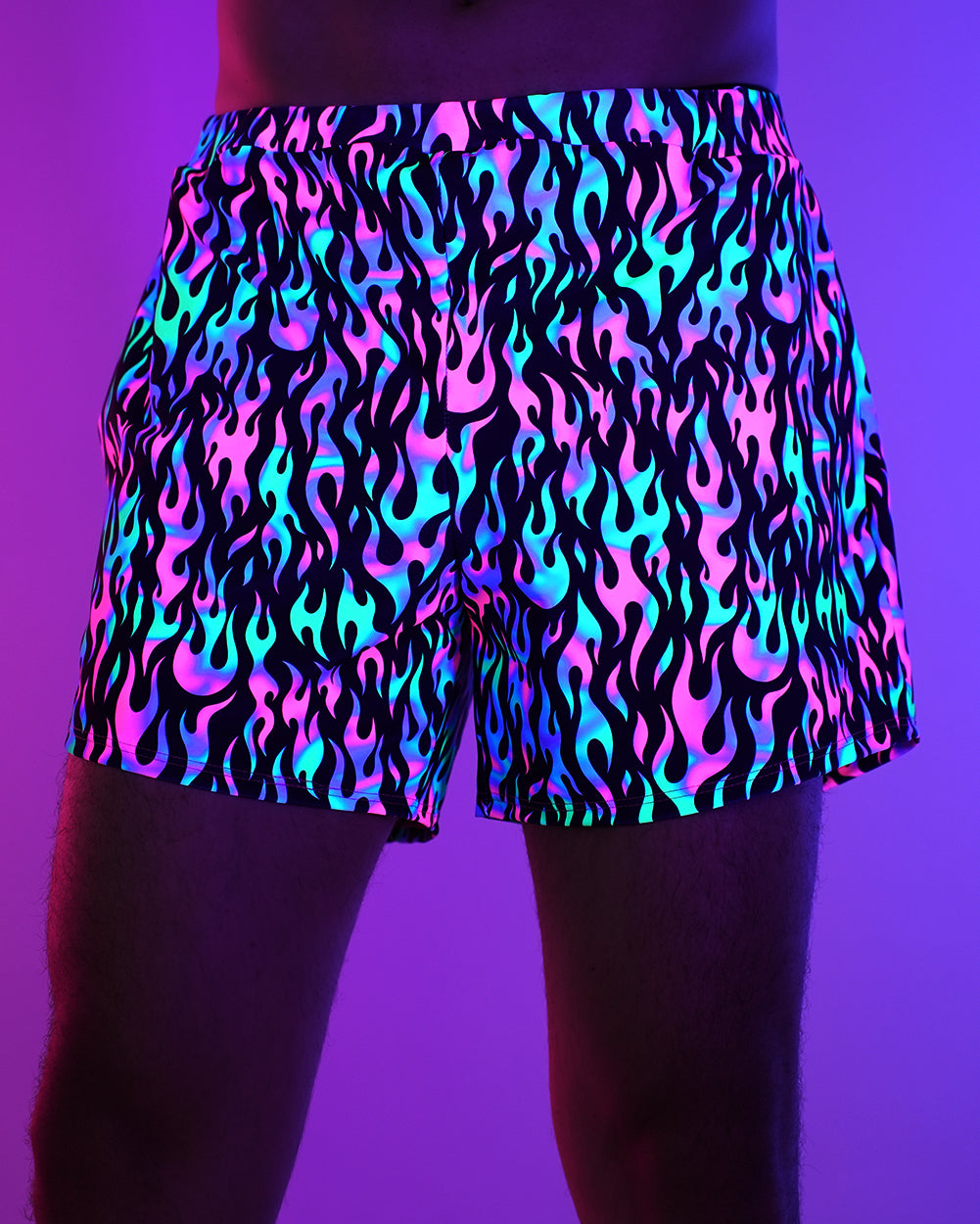 Rolita Couture x iHR Blacklight Blaze Camp Shorts - Image 1