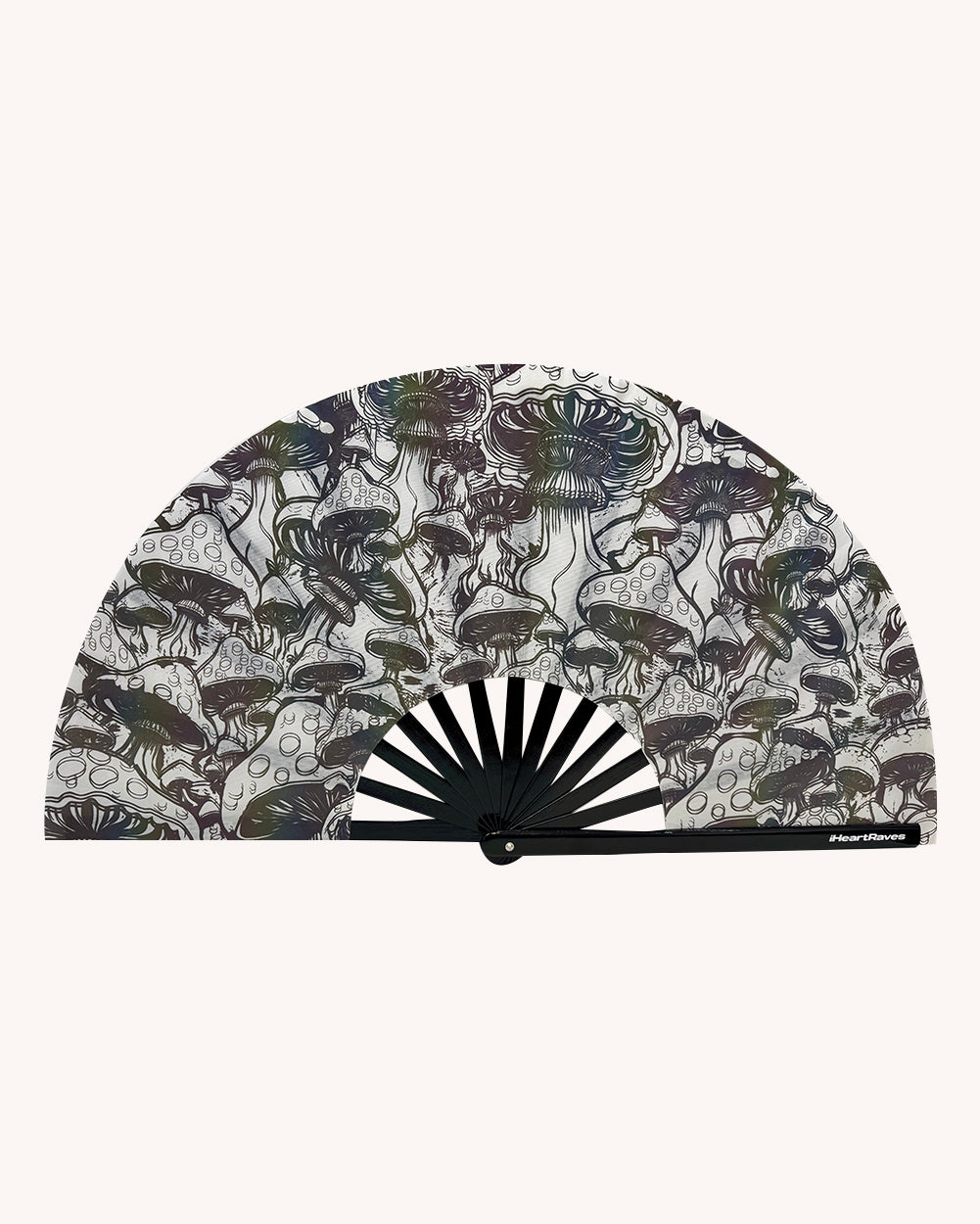 Secret of Life Mushroom Rainbow Reflective Hand Fan - Image 1