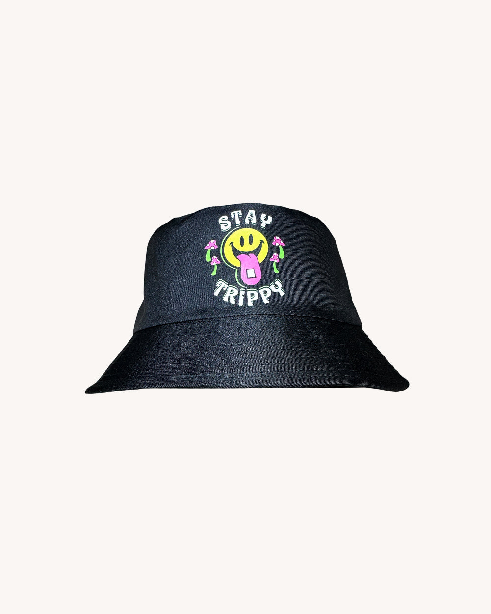 Smiley Reversible Bucket Hat with Stash Pocket - Image 1