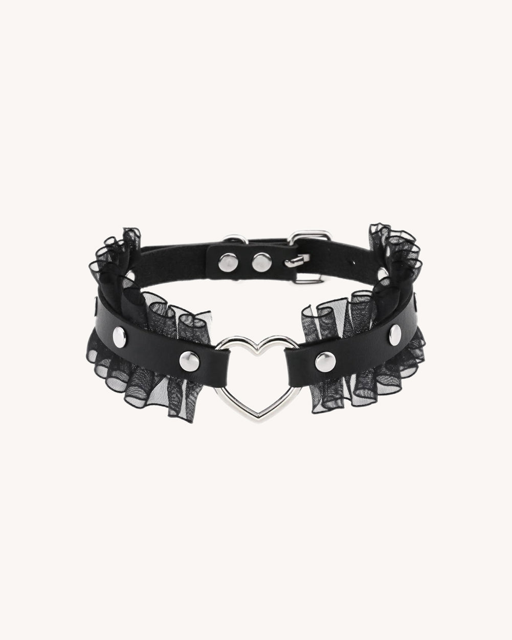 Everything is Romantic Ruffle Heart Choker - Image 3