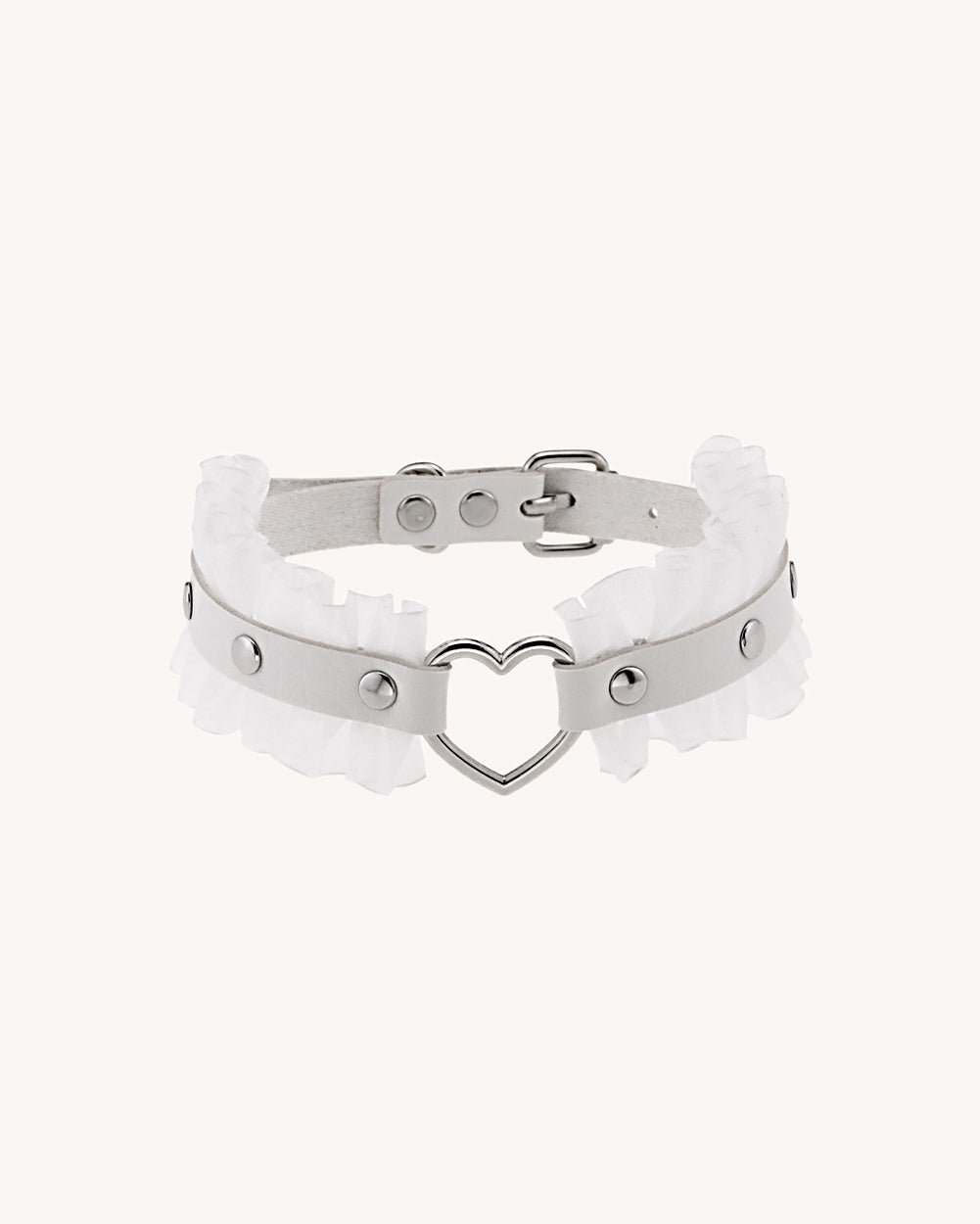 Everything is Romantic Ruffle Heart Choker - Image 34712538579127