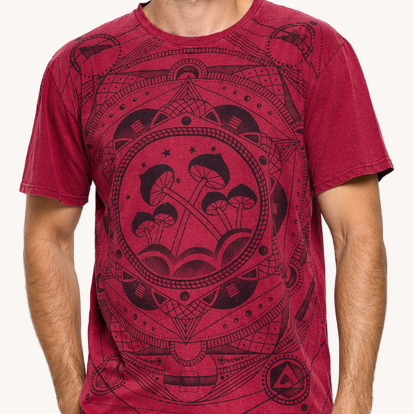 Mind bloom graphic tee for men's festival fashion