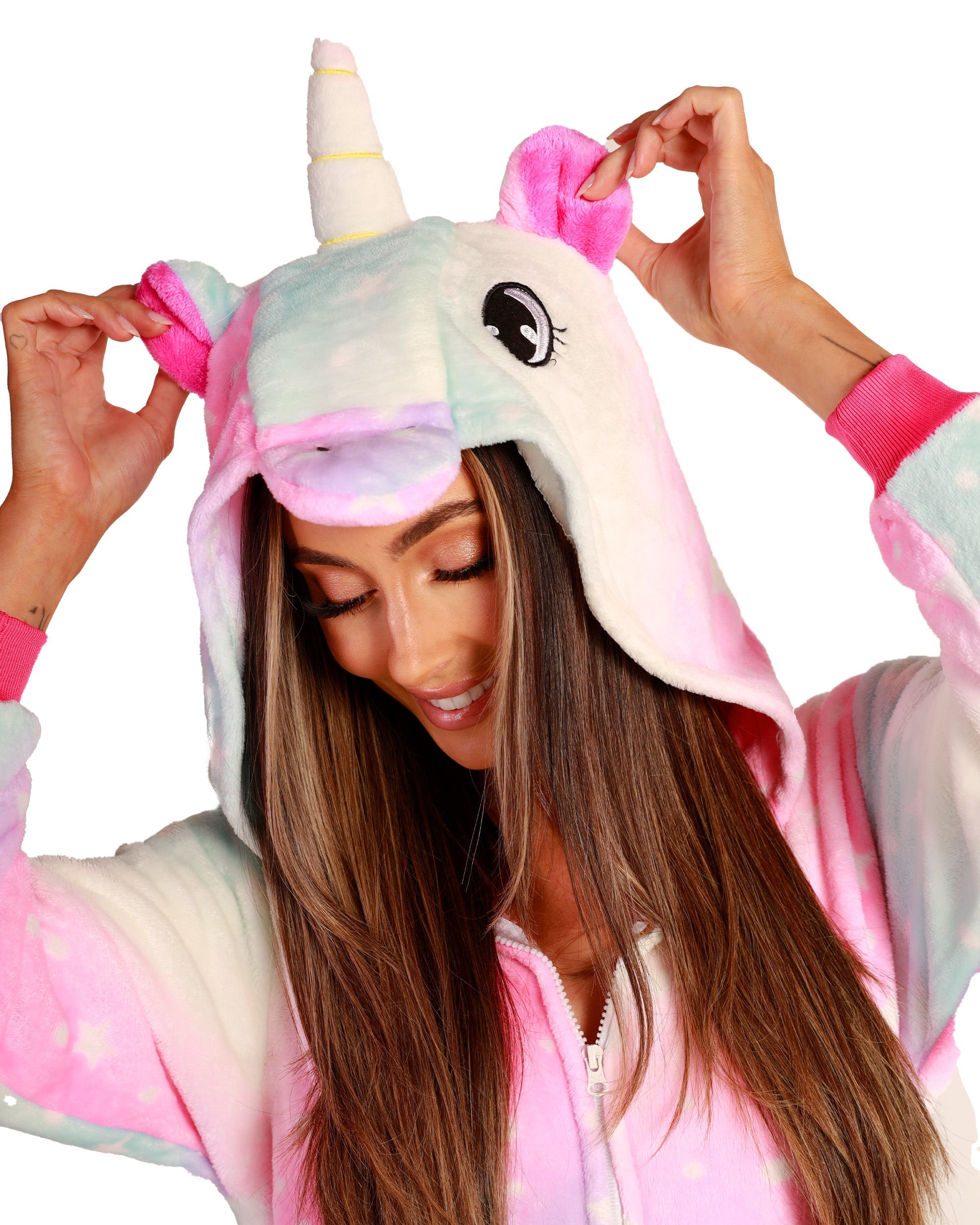 Twilight Unicorn Onesie-Blue/Pink/Yellow-Regular-Detail 4--Hannah---S