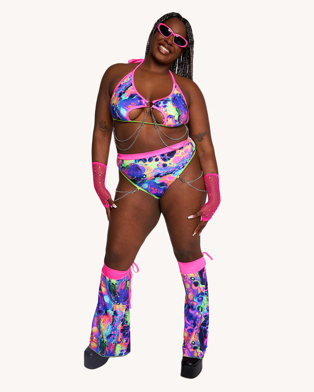 Acid Aura Rolita Couture x iHR Bootylicious Chain Bottoms - Image 35634379391159