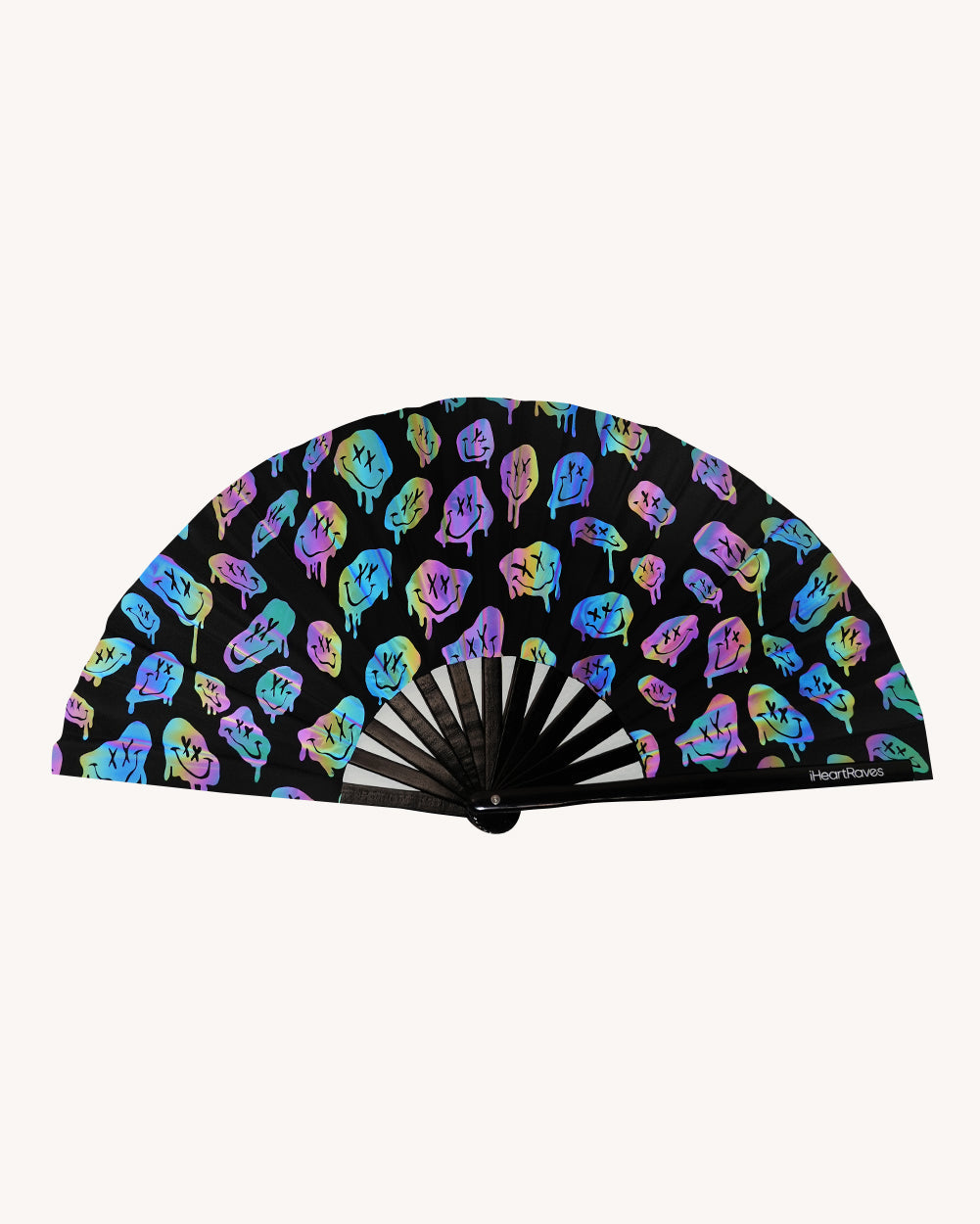 Acidcore Rainbow Reflective Hand Fan-Rainbow-Regular-Front--Model---S