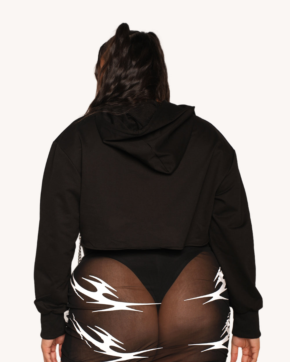 All Chained Up Hooded Ultra Crop Top - Image 5