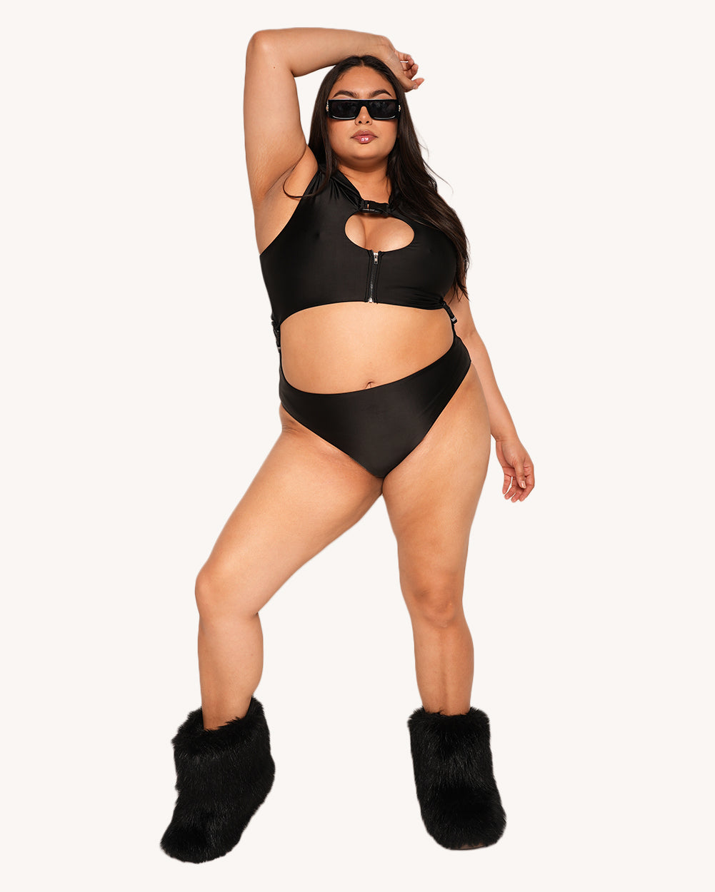 All Nighter Hooded Buckle Bodysuit - Image 7