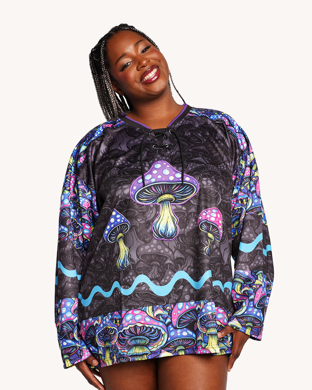 All These Shroomies UV Reactive Hockey Jersey - Image 5