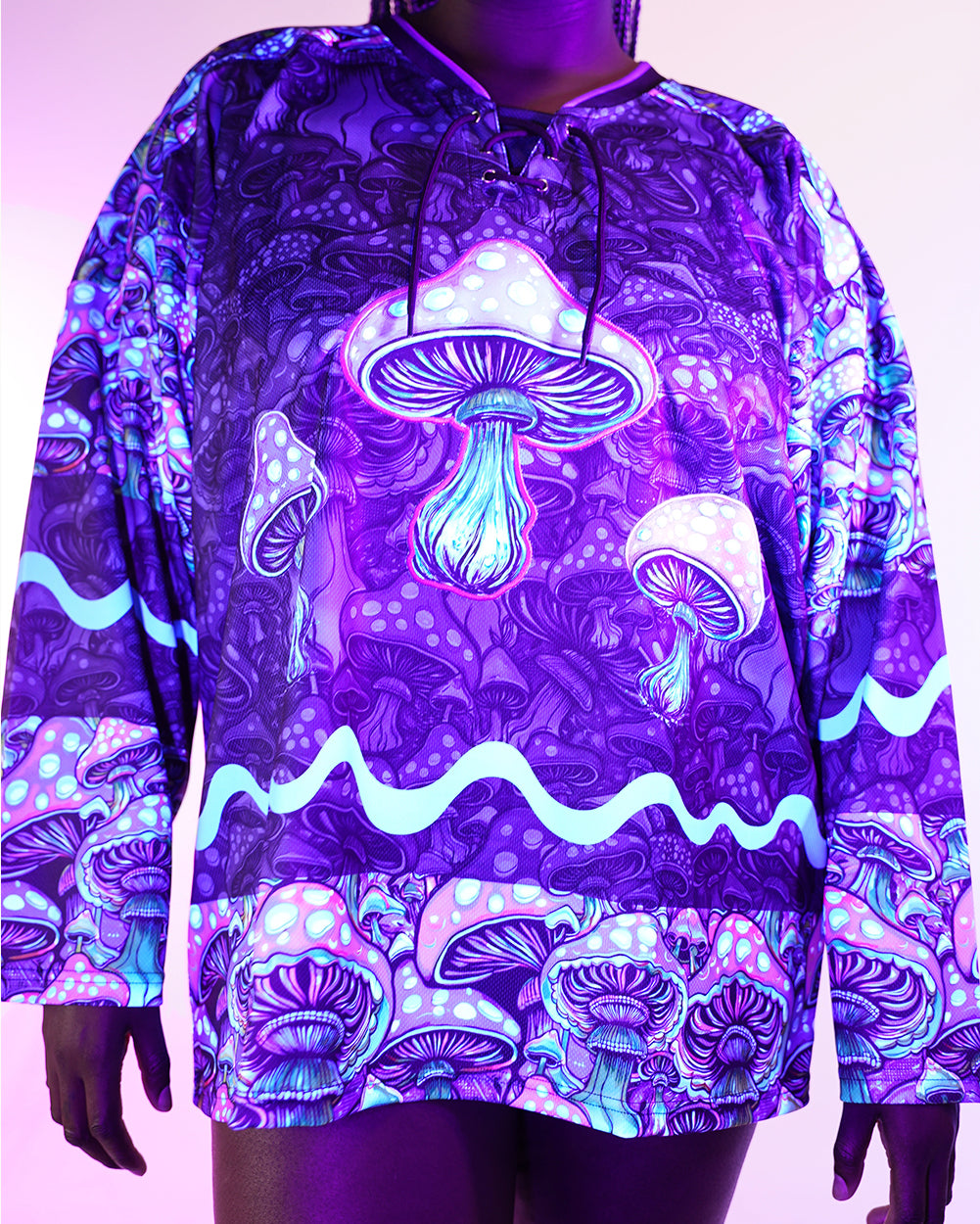 All These Shroomies UV Reactive Hockey Jersey - Image 3