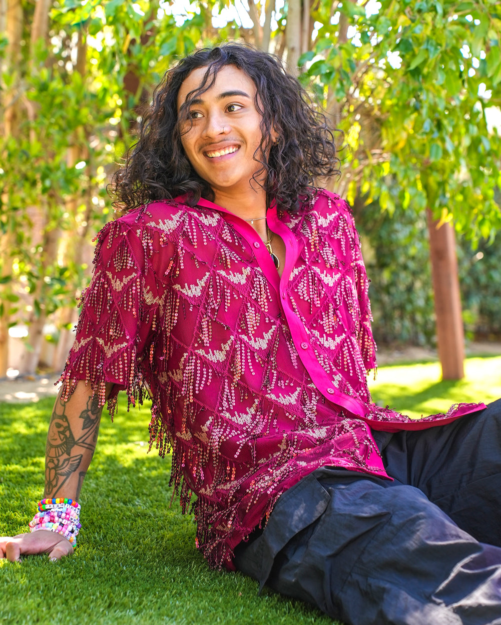 Dusk Till Dawn Sparkle Button Up-Men