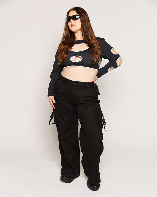 Coded in Chaos Reflective Ultra Crop Top main image 1