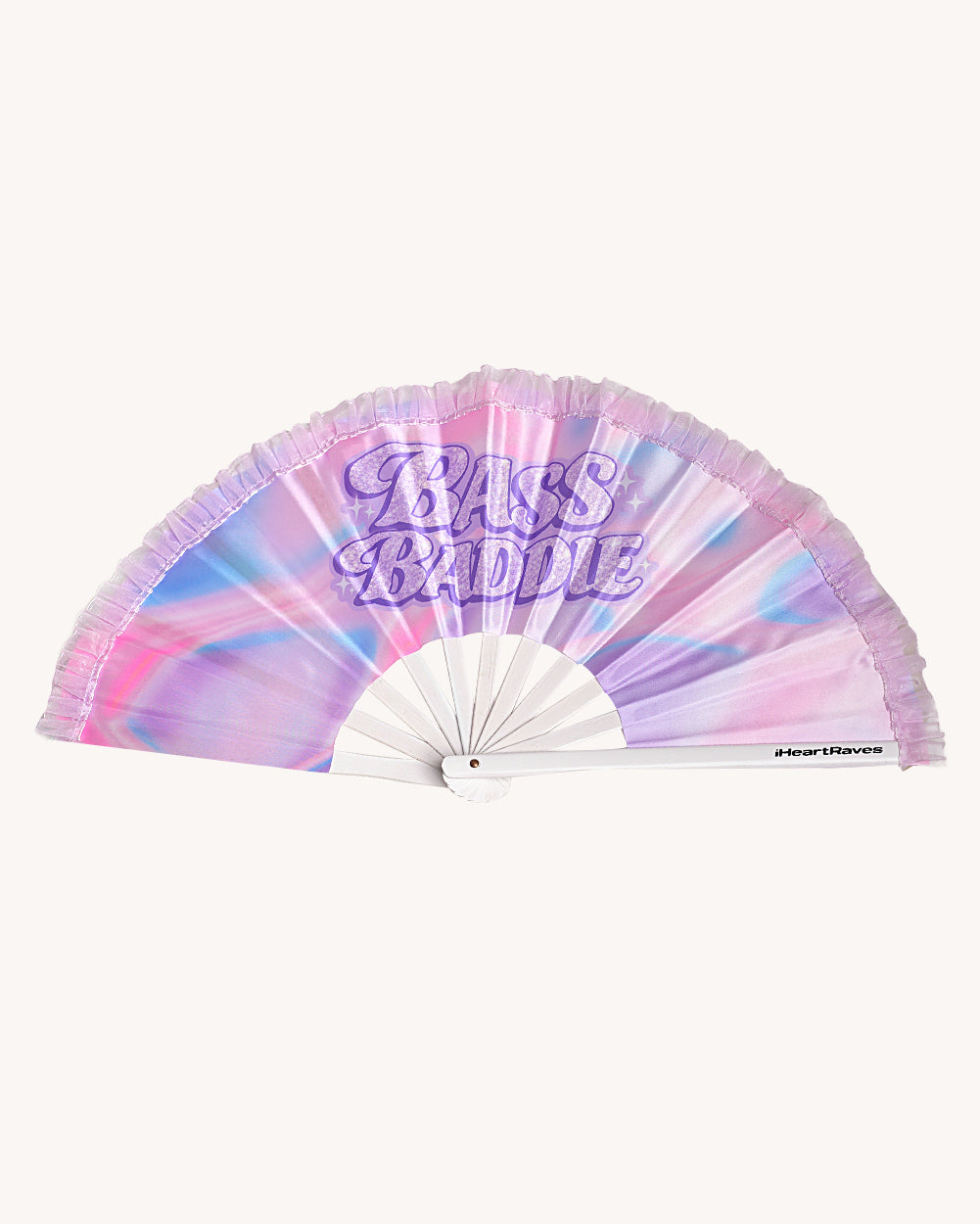 Bass Baddie Small Ruffle Hand Fan - Image 36261539971255