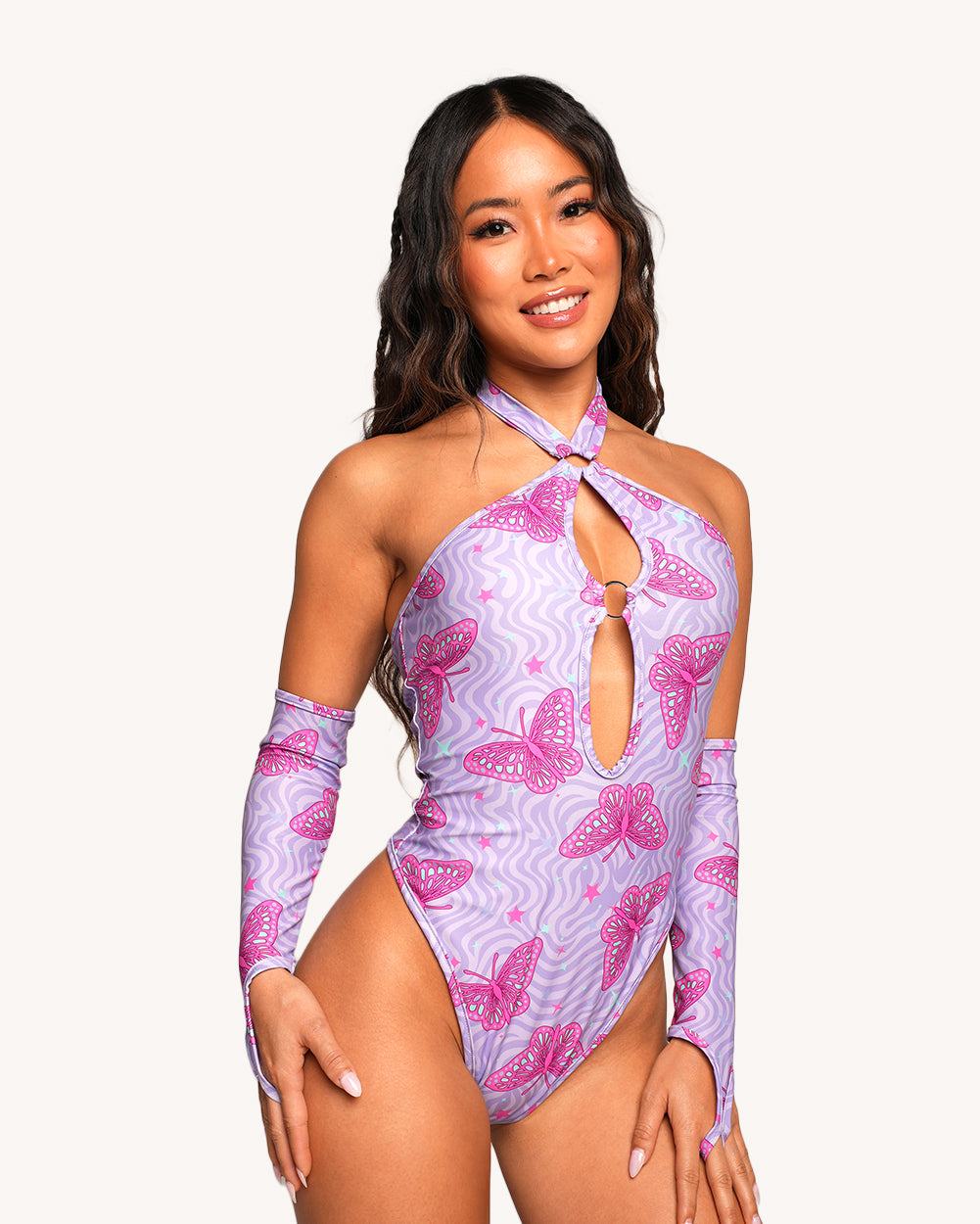 Bass Butterfly Bodysuit With Sleeves - Image 35209680945335