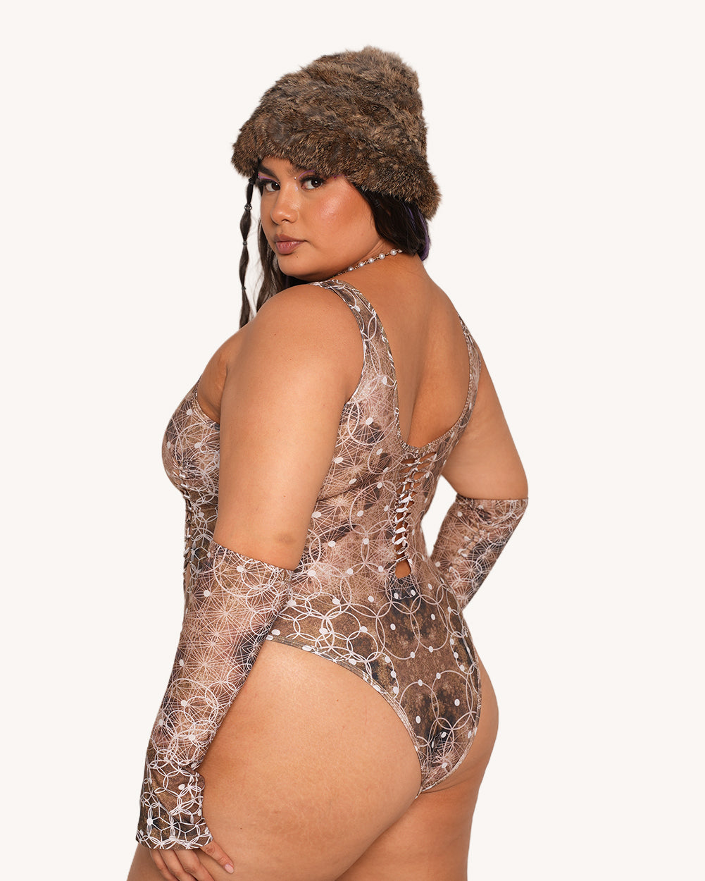 Beneath The Trees Braided Bodysuit with Sleeves - Image 5