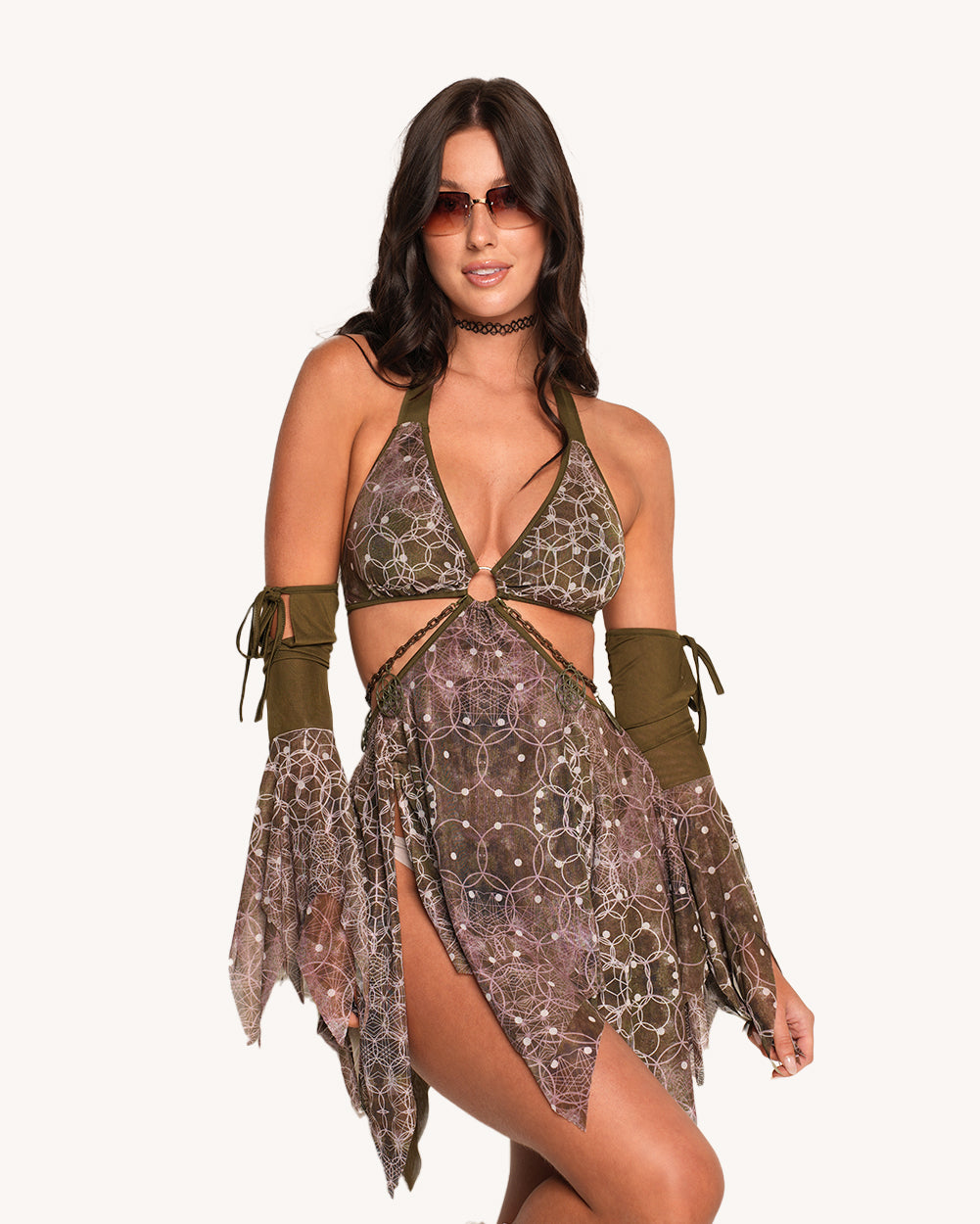 Beneath the Trees Dress with Sleeves - Image 32736989315255