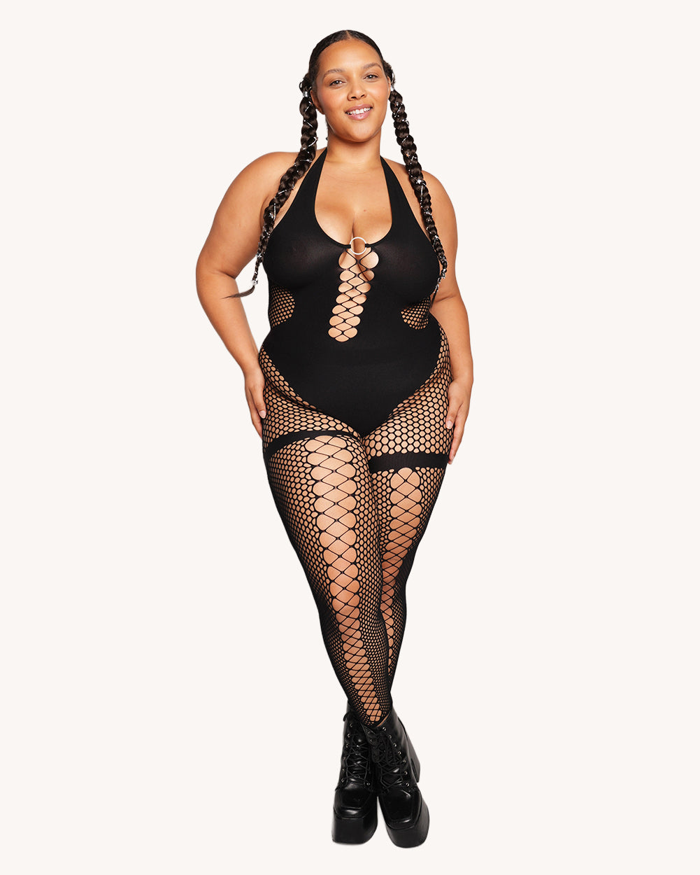 Booth Baddie Fishnet Jumpsuit - Image 6