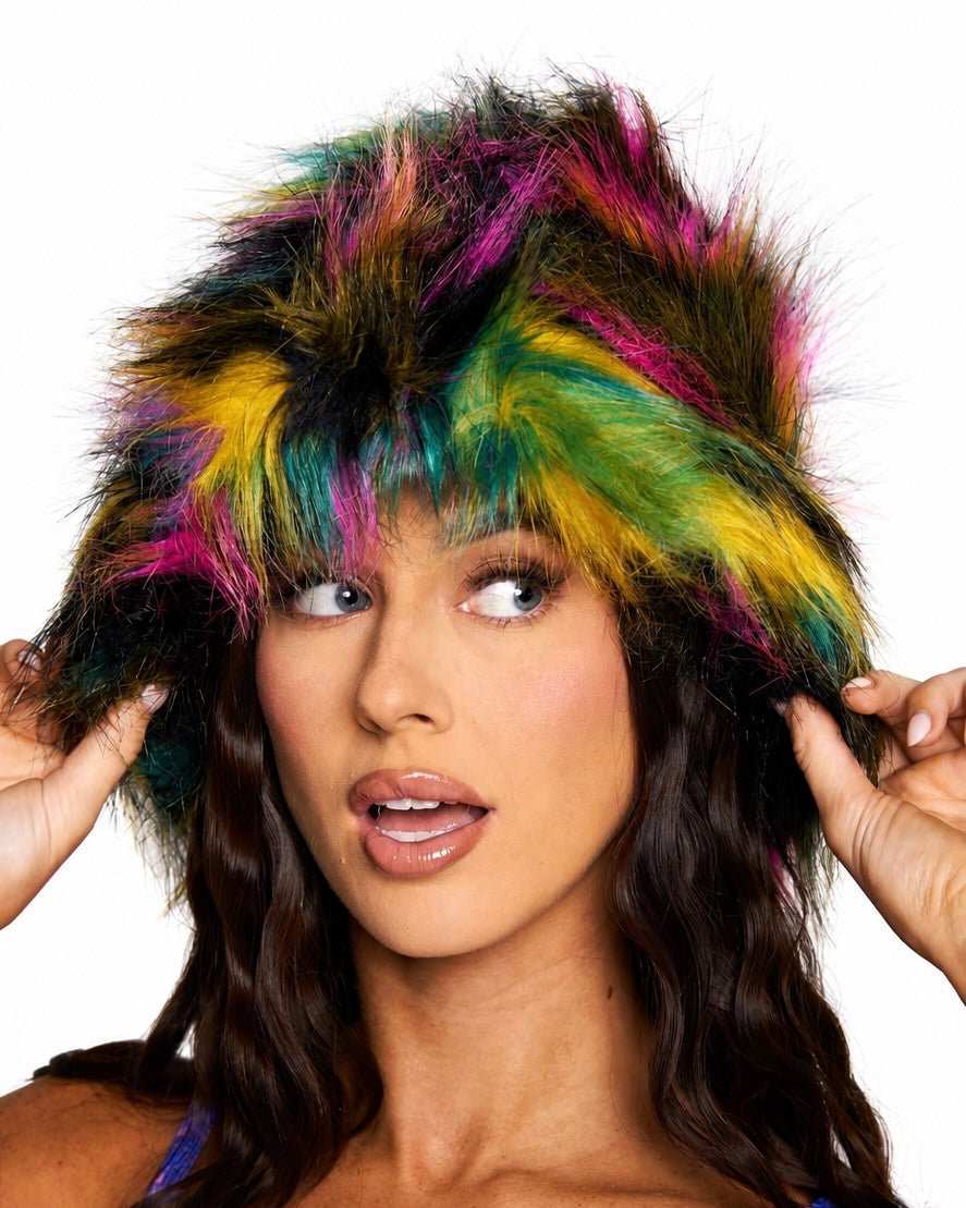 Nocturnal Vibes Furry Bucket Hat - Image 35808975519927