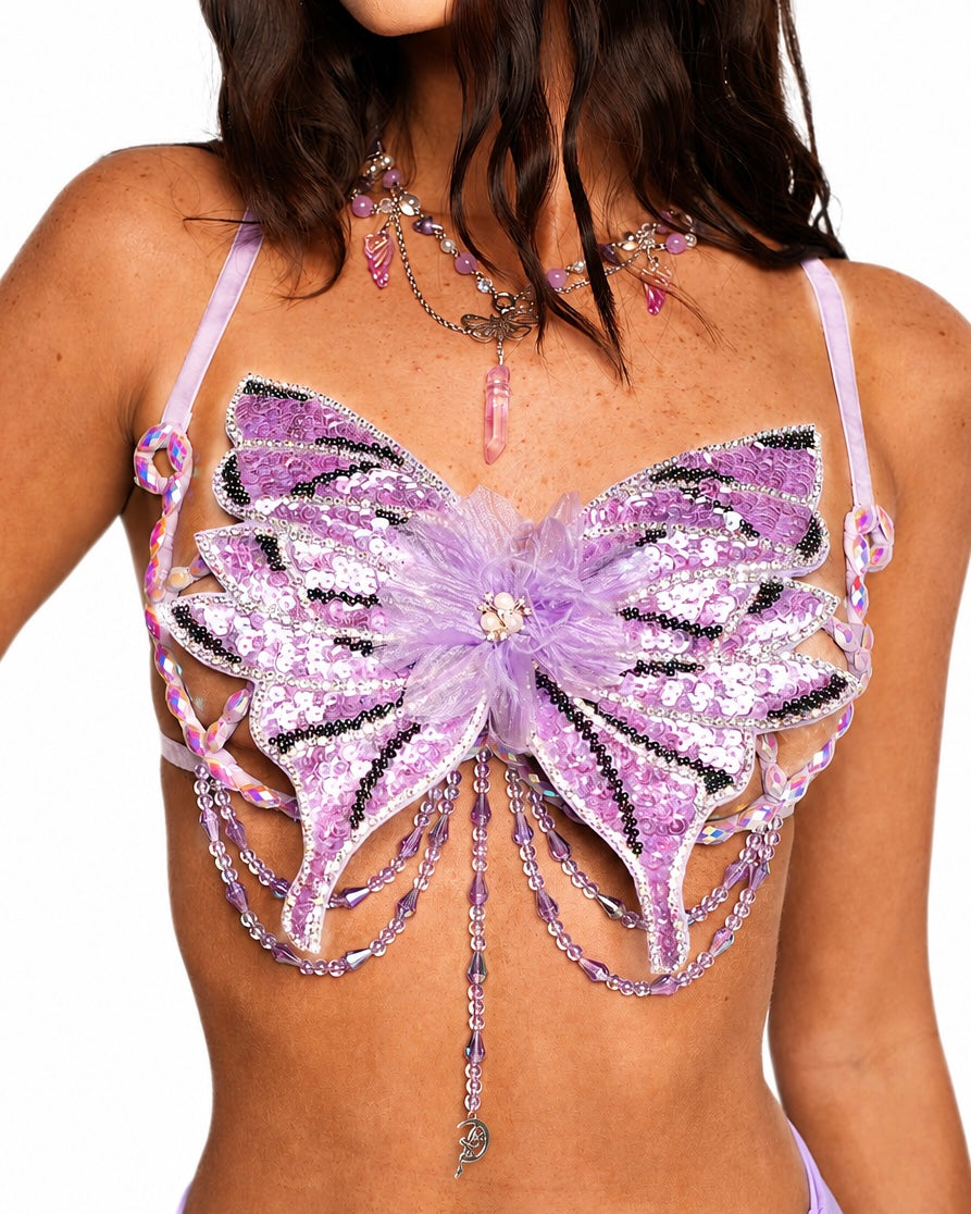 Fairy Frequency Hand-Made Festival Bra - Image 1