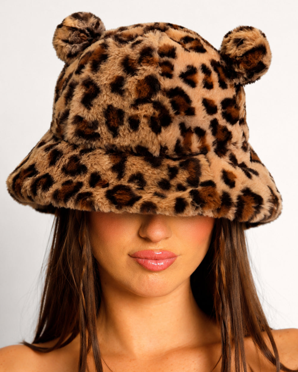 Cheetah Sistas Fluffy Ears Bucket Hat - Image 36254235230391