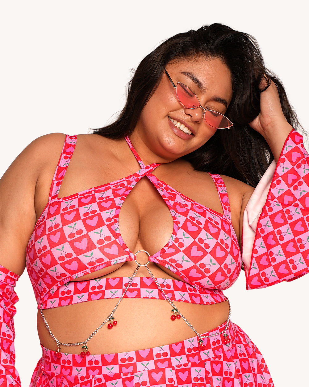 Cherry Much Top With Sleeves - Image 35572306772151