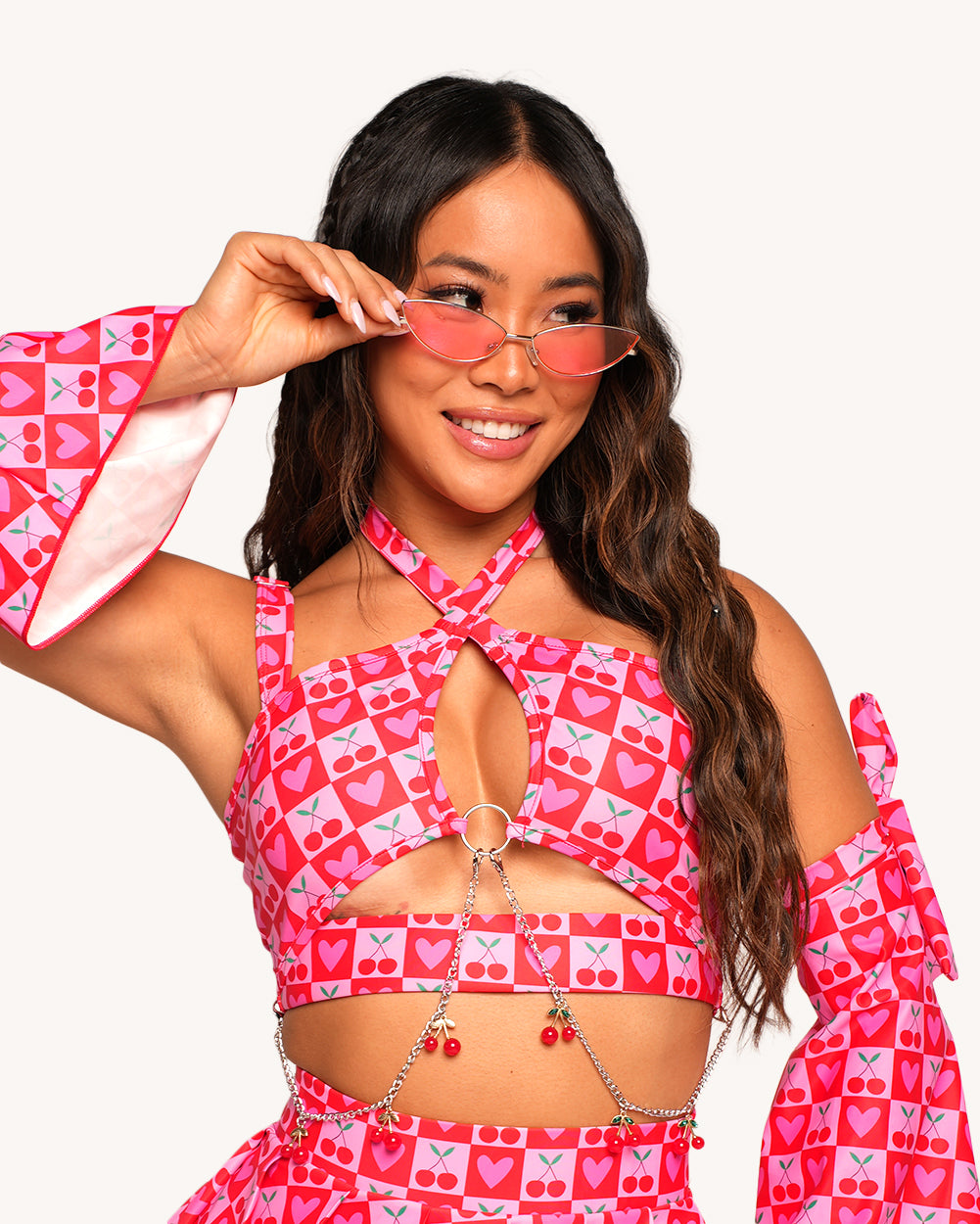 Cherry Much Top With Sleeves - Image 35572306870455