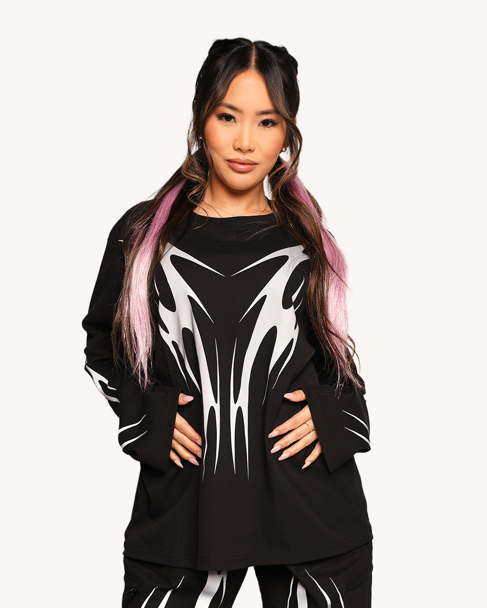 Coded in Chaos Unisex Reflective Long Sleeve - Image 34634043424951