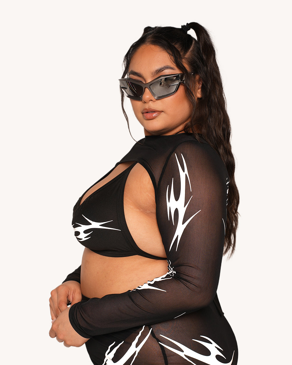 Coded in Chaos Reflective Ultra Crop Top - Image 34608400498871