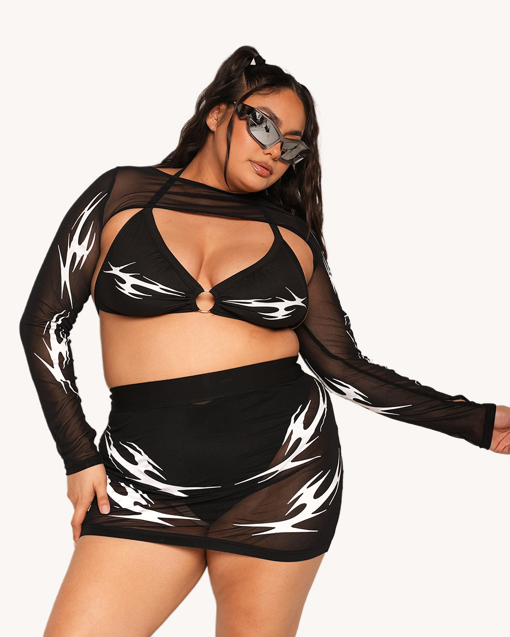 Coded in Chaos Reflective Ultra Crop Top - Image 6