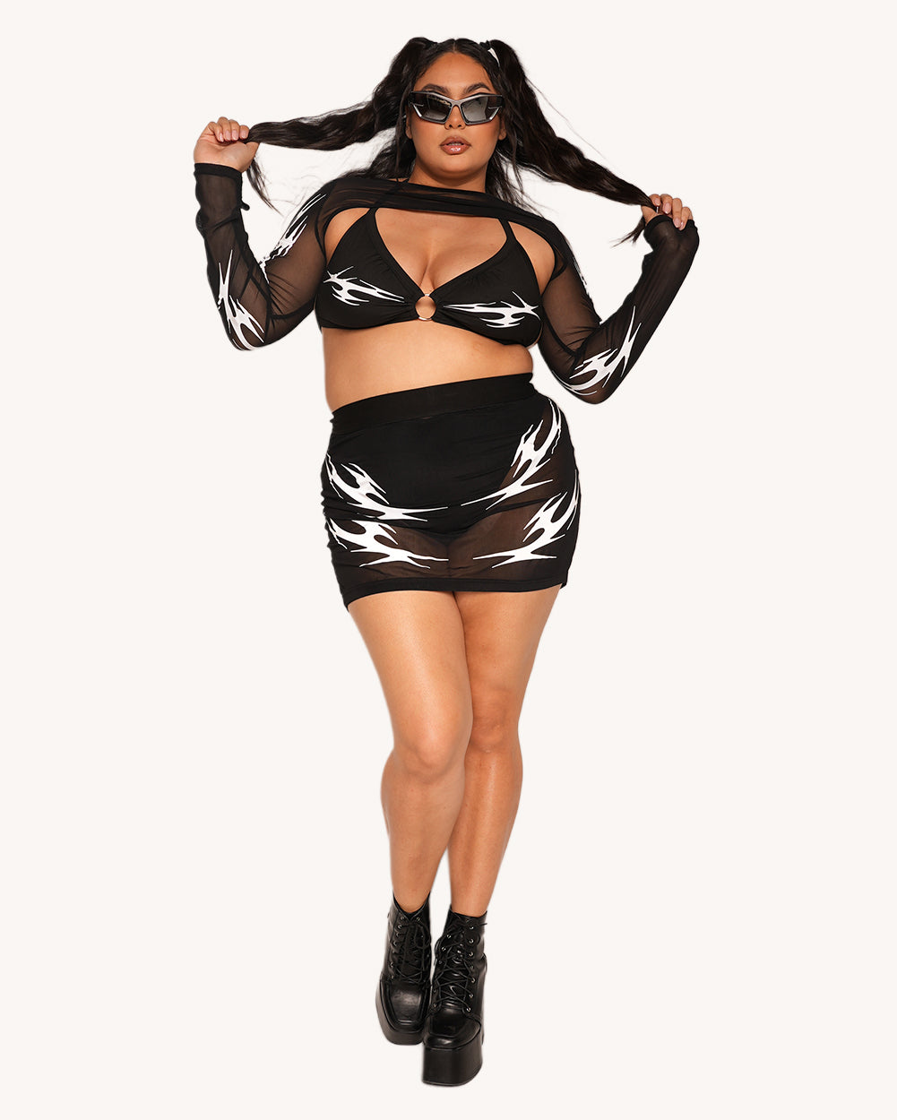 Coded in Chaos Reflective Ultra Crop Top - Image 8