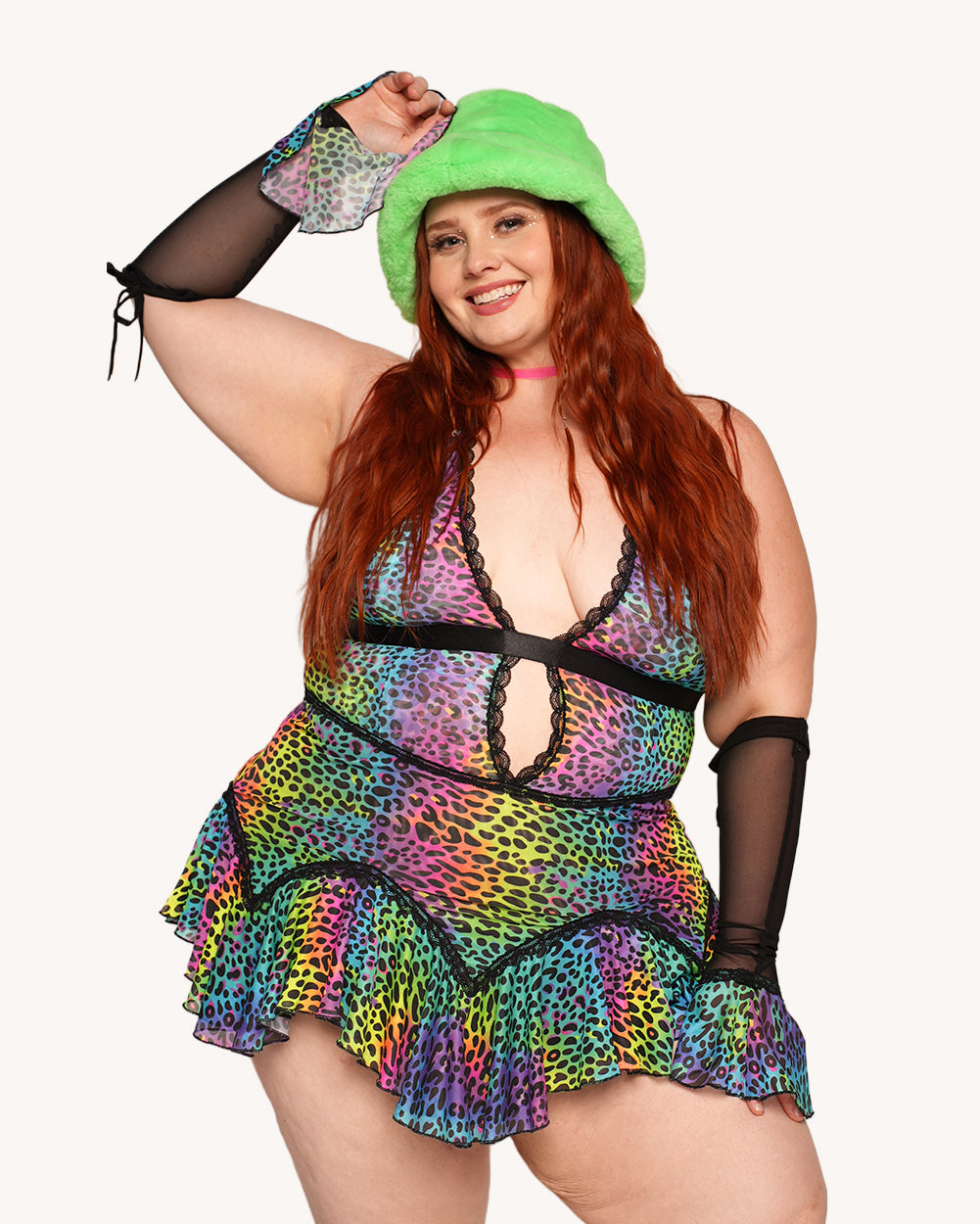 Cosmic Jungle Dress with Sleeves - Image 5