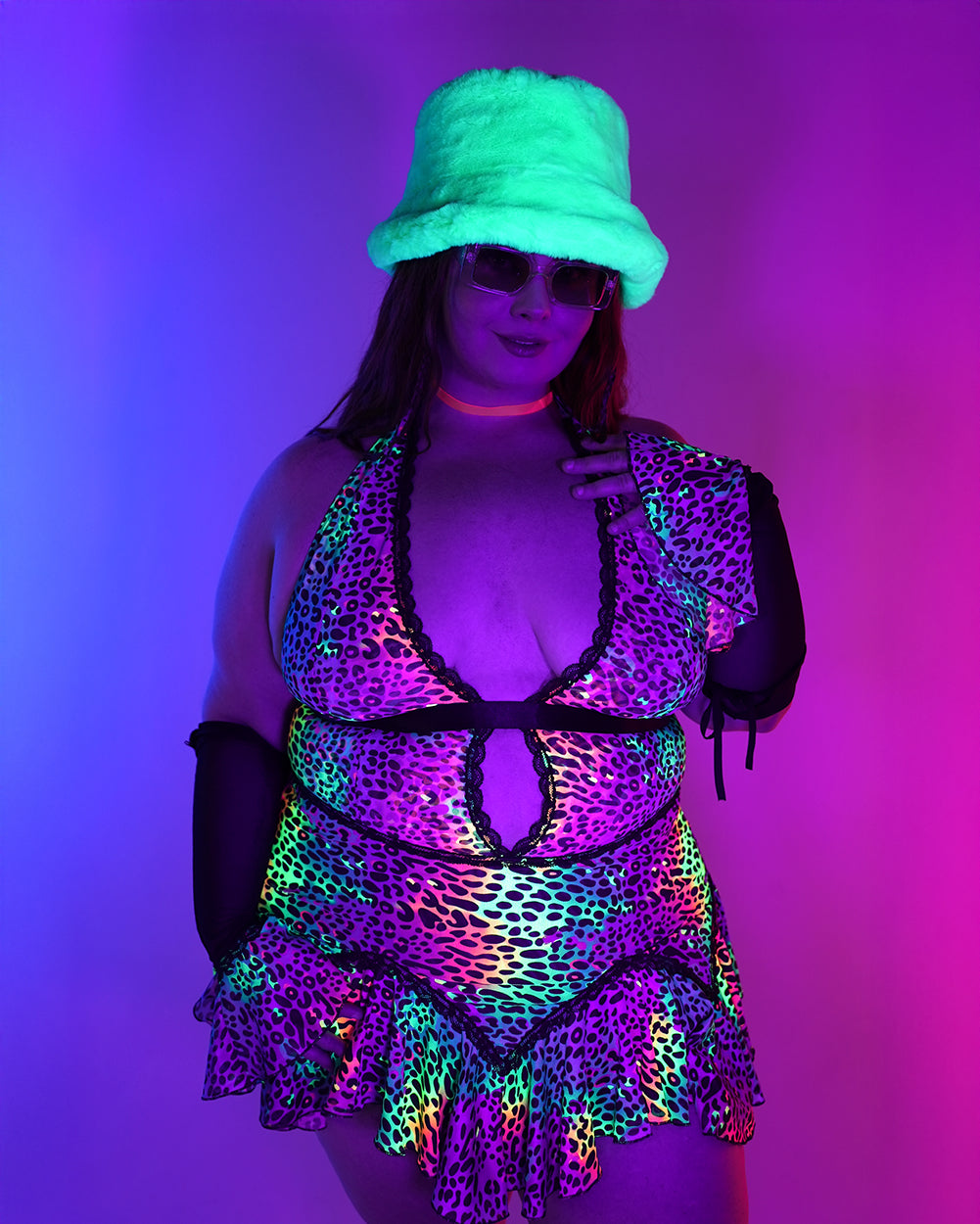 Cosmic Jungle Dress with Sleeves - Image 33562891092151