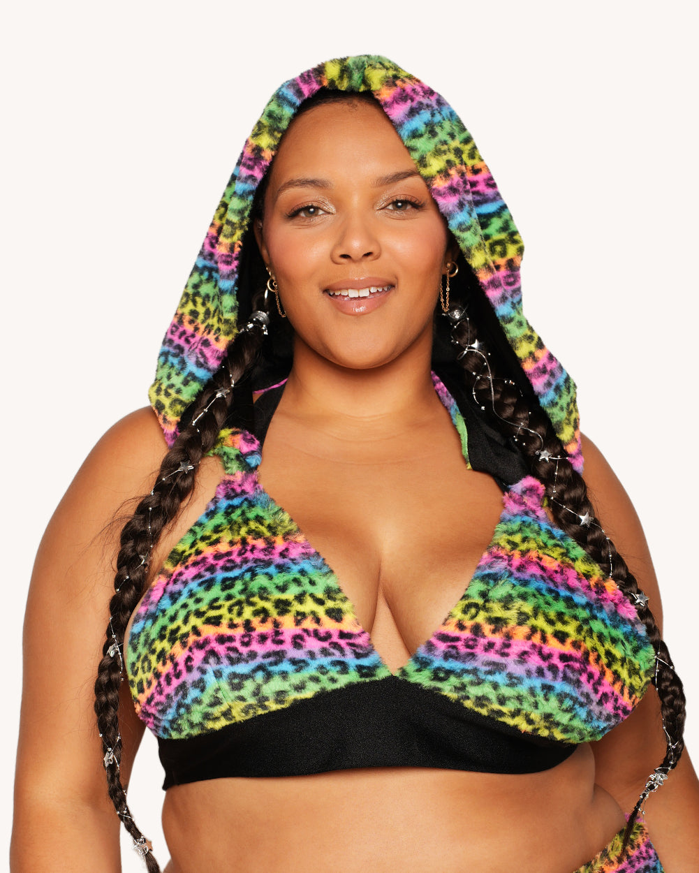 Cosmic Jungle Fur Bra Top - Image 37655226286263