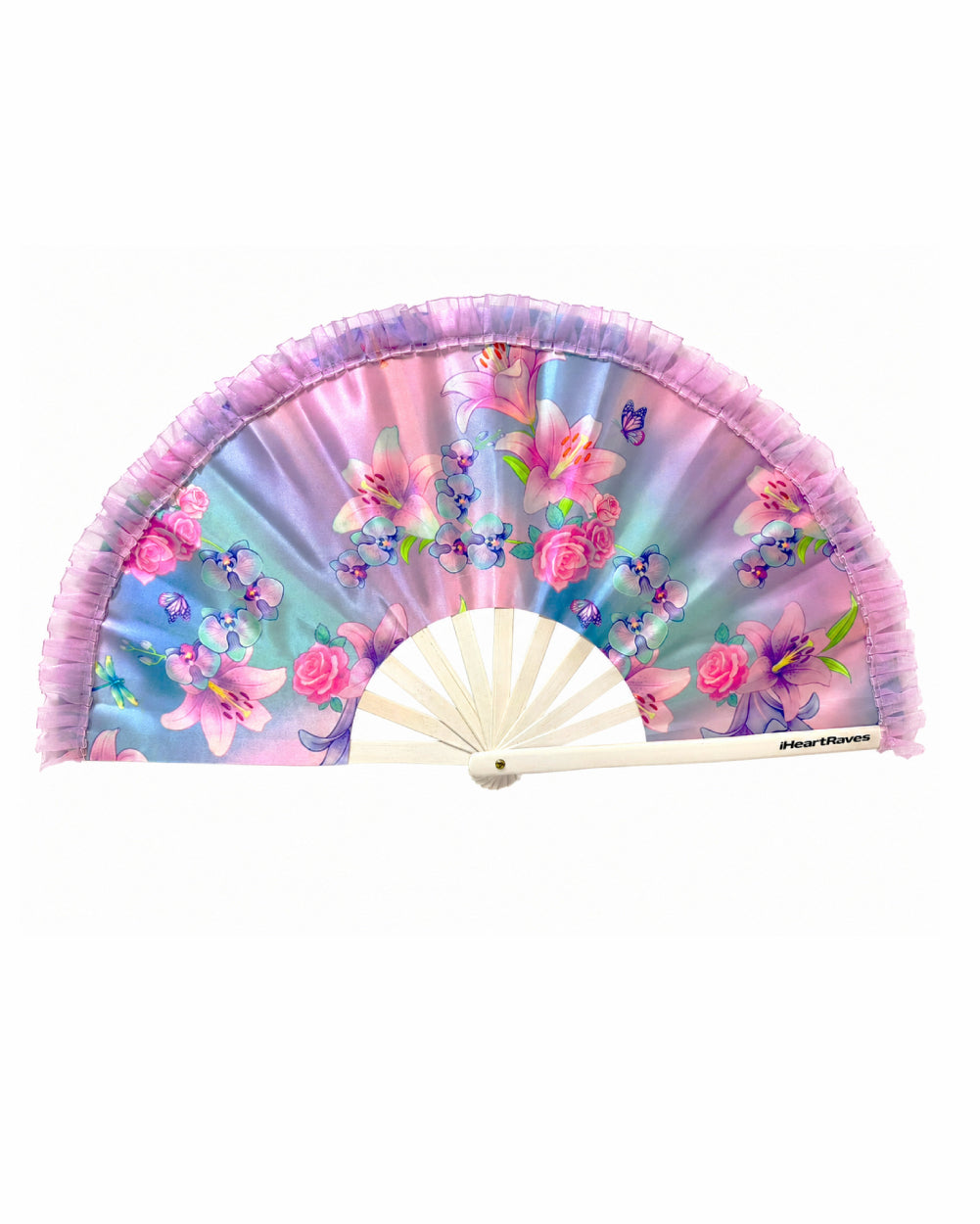 Cotton Candy Garden Small Ruffle Hand Fan - Image 36479766823095
