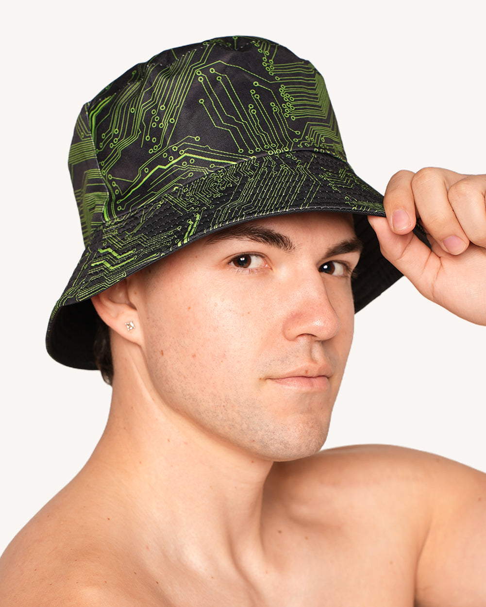 Cyber Matrix Reversible Bucket Hat with Stash Pocket - Image 34241028358327
