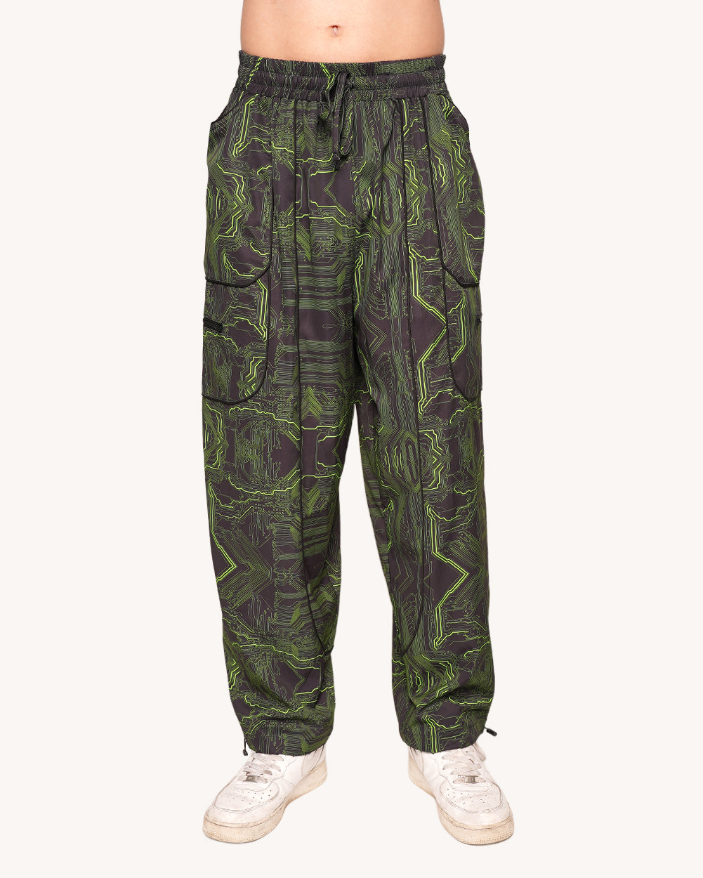 Cyber Matrix Harem Pants-Men