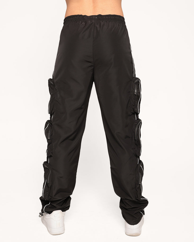 Daredevil Men's Reflective Cargo Pants-Black-Regular-Back--Eric2---L